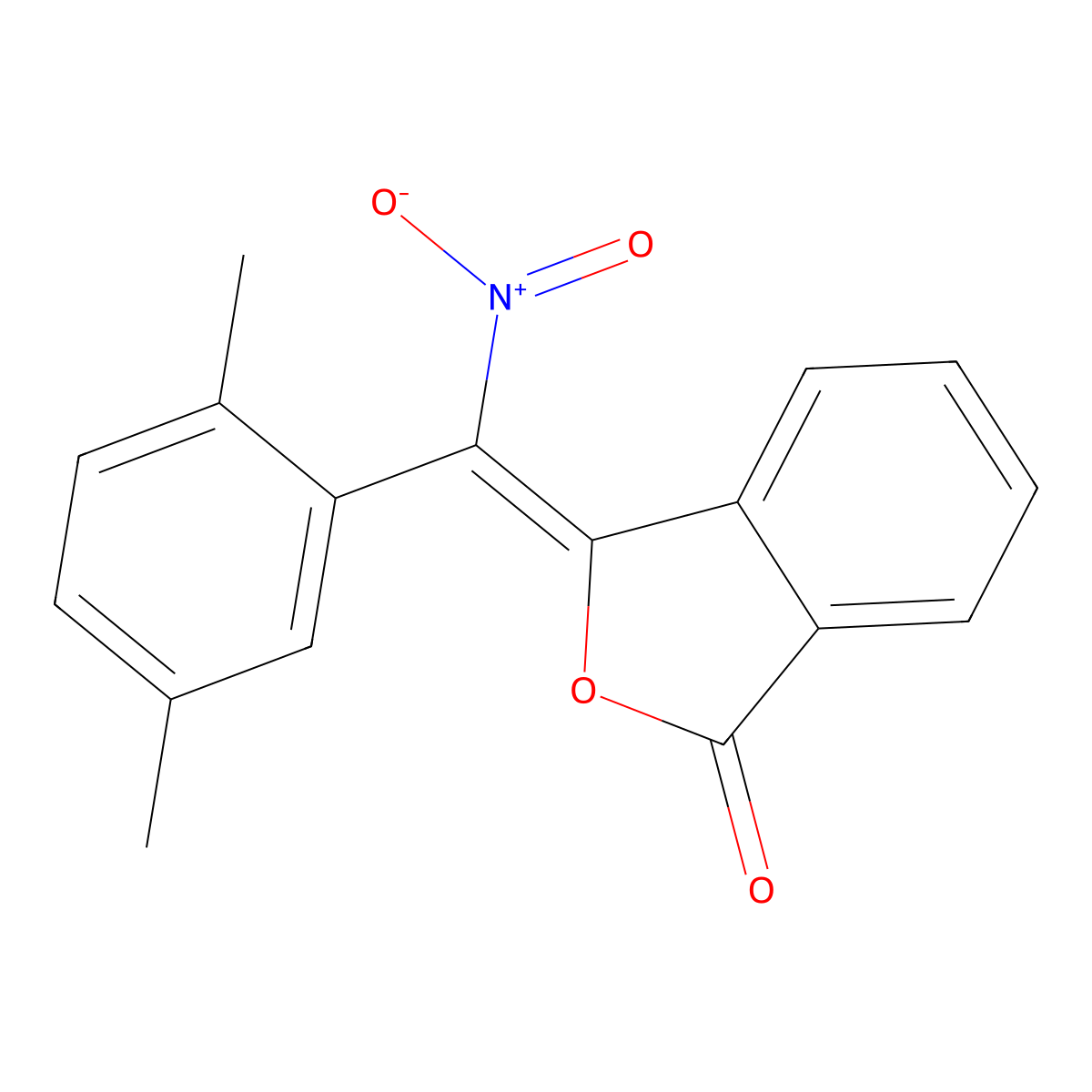 3-[(2,5-Dimethylphenyl)(nitro)methylidene]-2-benzofuran-1(3H)-one molecular structure, CAS 4587-89-7