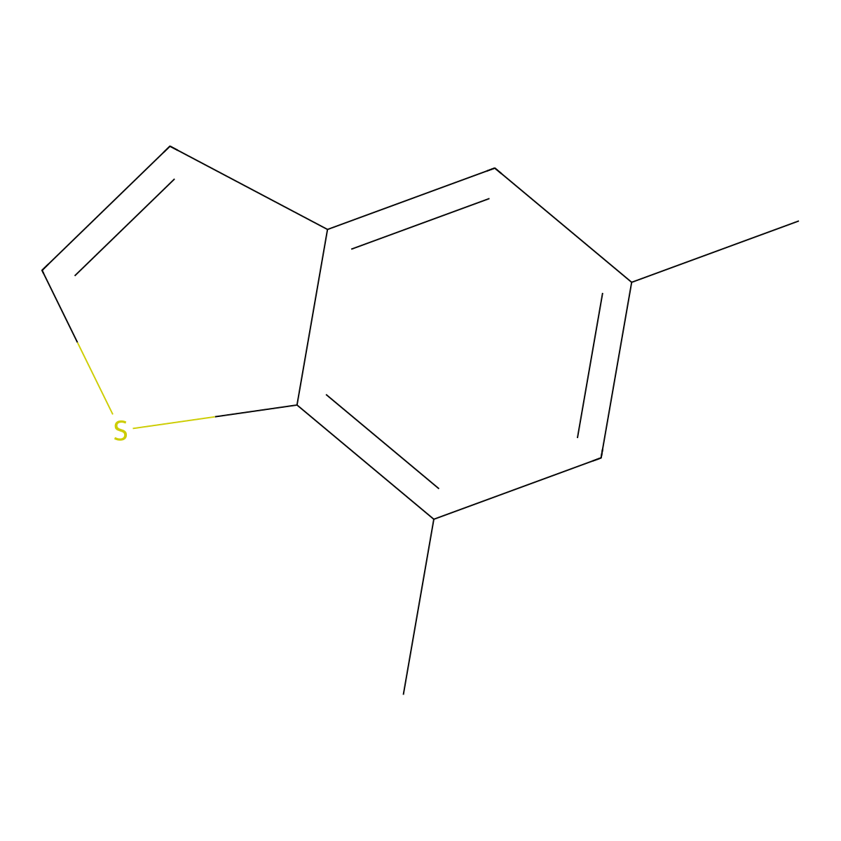 5,7-Dimethylbenzo[b]thiophene molecular structure, CAS 45875-87-4