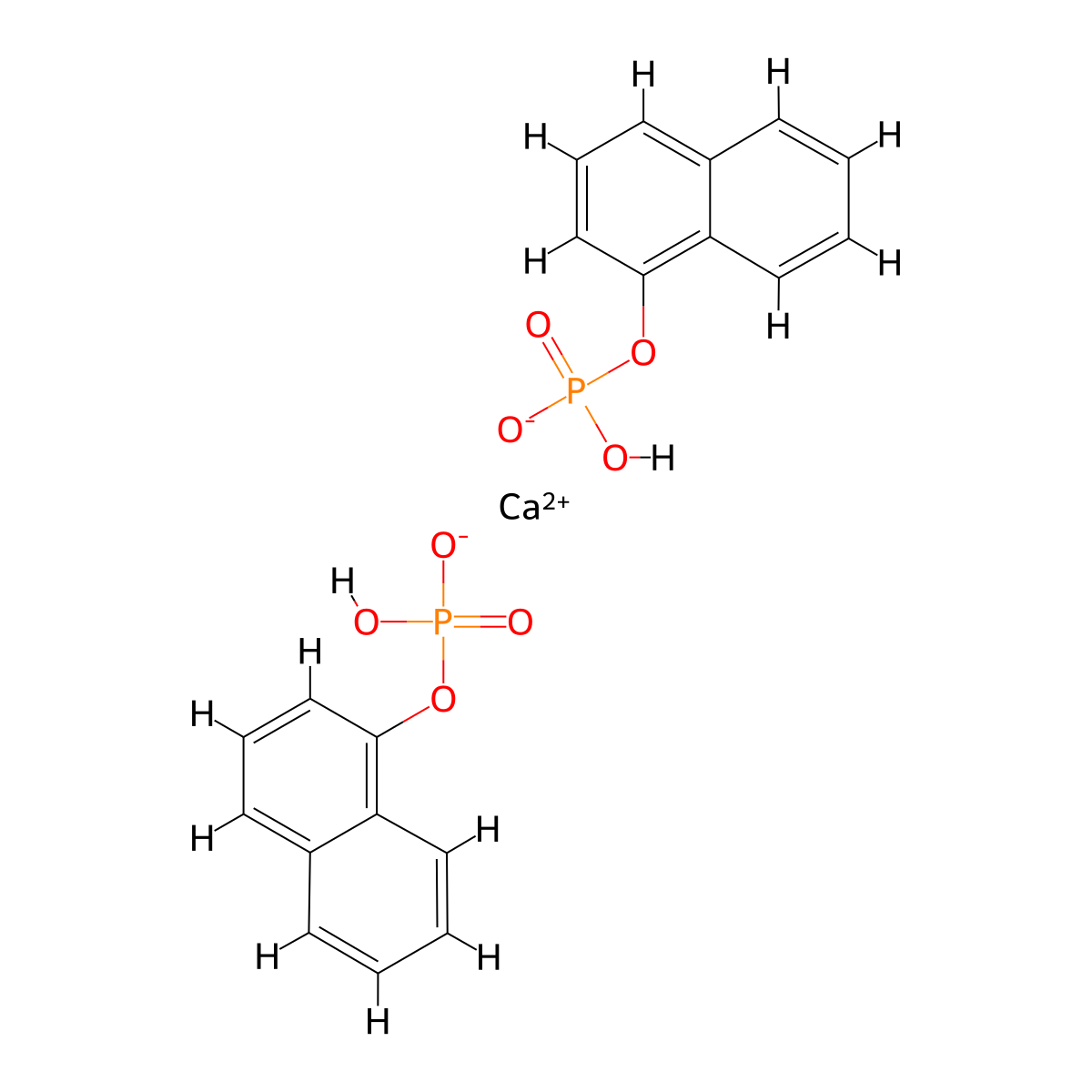 Calcium dinaphthyl di(hydrogen phosphate) molecular structure, CAS 4588-86-7