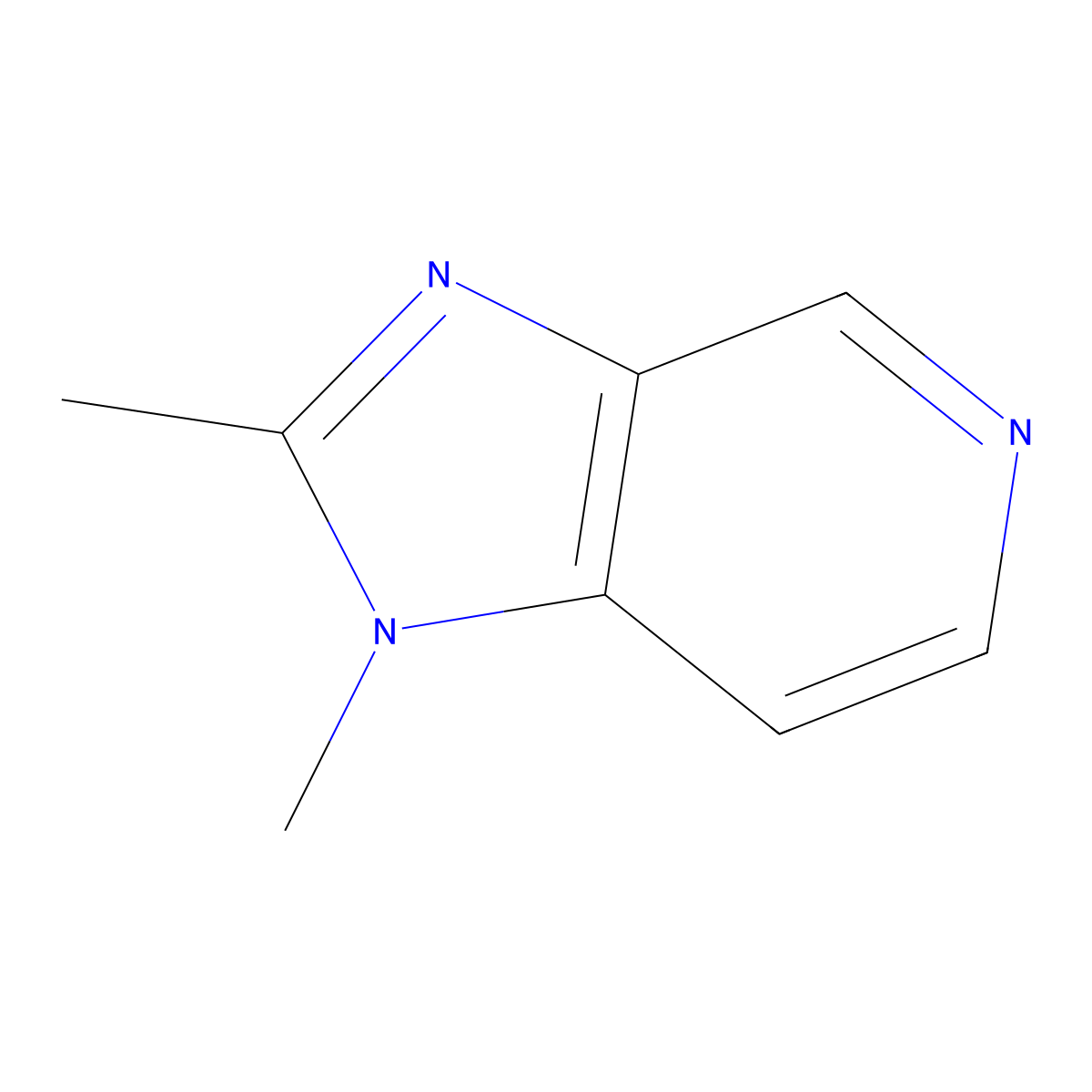 1,2-Dimethyl-1H-imidazo[4,5-c]pyridine molecular structure, CAS 45880-13-5
