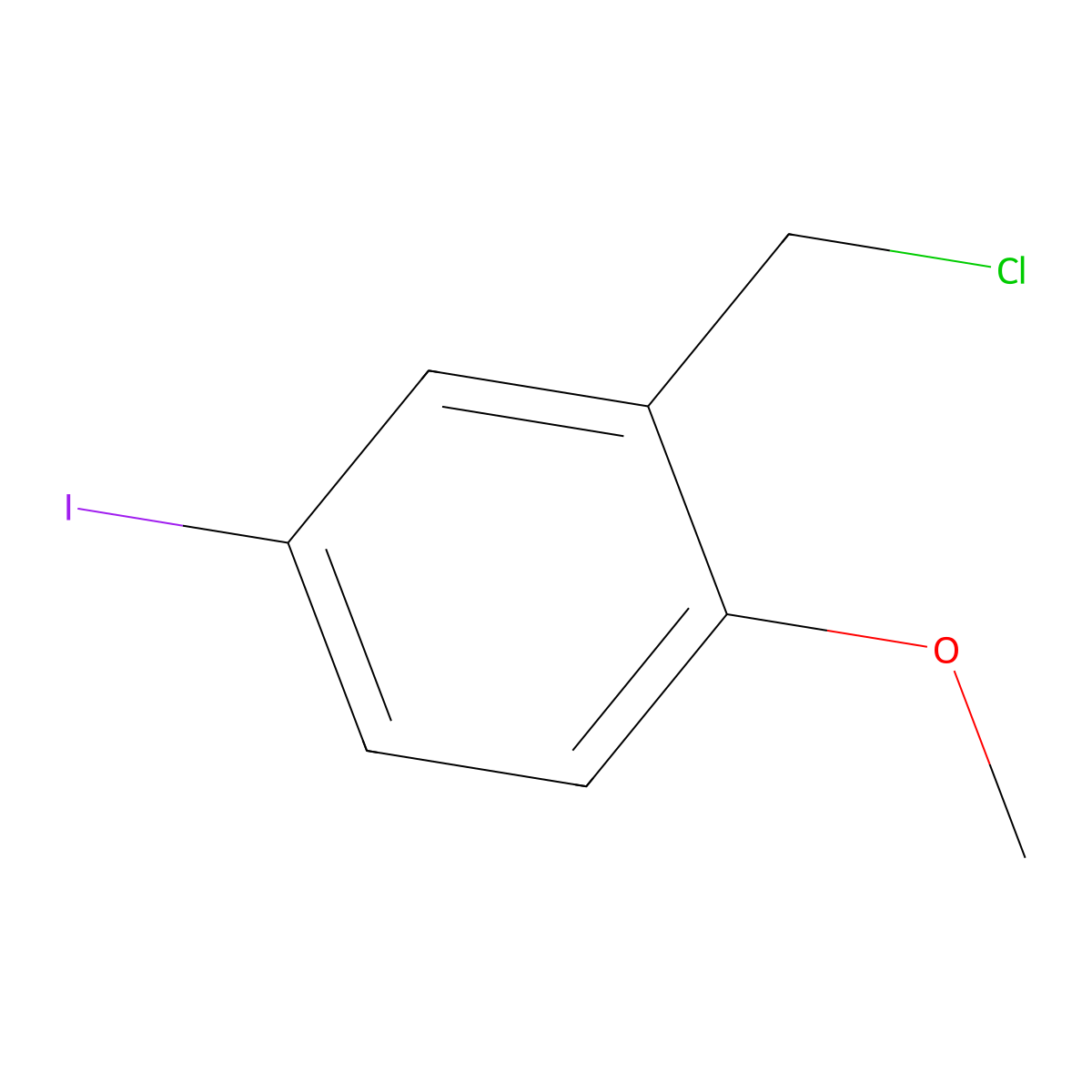 2-(Chloromethyl)-4-iodo-1-methoxybenzene molecular structure, CAS 45880-68-0