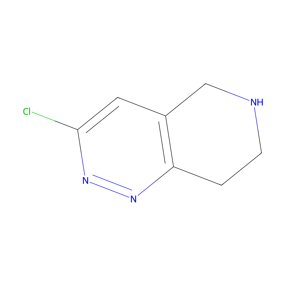 3-Chloro-5,6,7,8-tetrahydropyrido[4,3-C]pyridazine molecular structure, CAS 45882-63-1