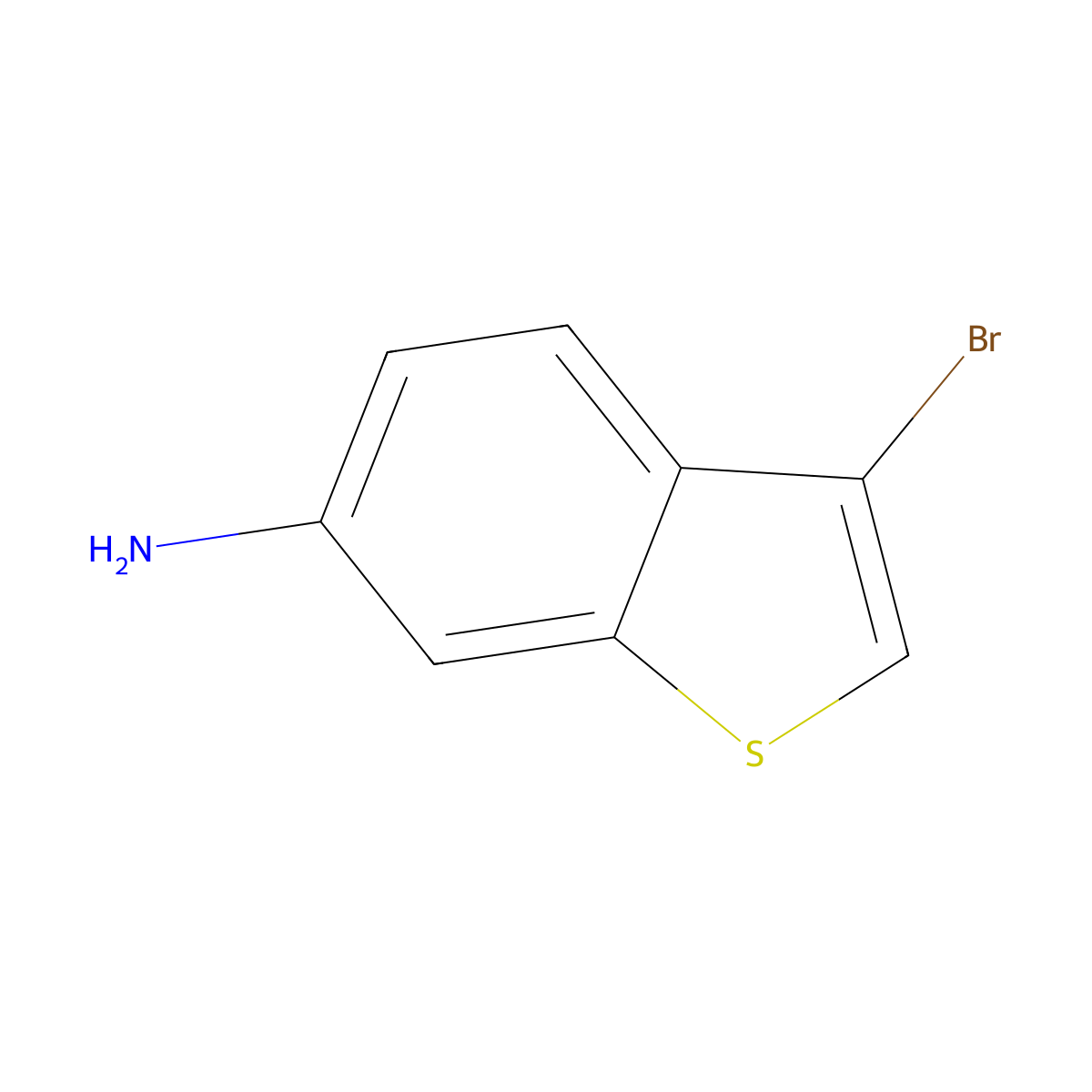 3-Bromobenzo[b]thiophen-6-amine molecular structure, CAS 45885-91-4