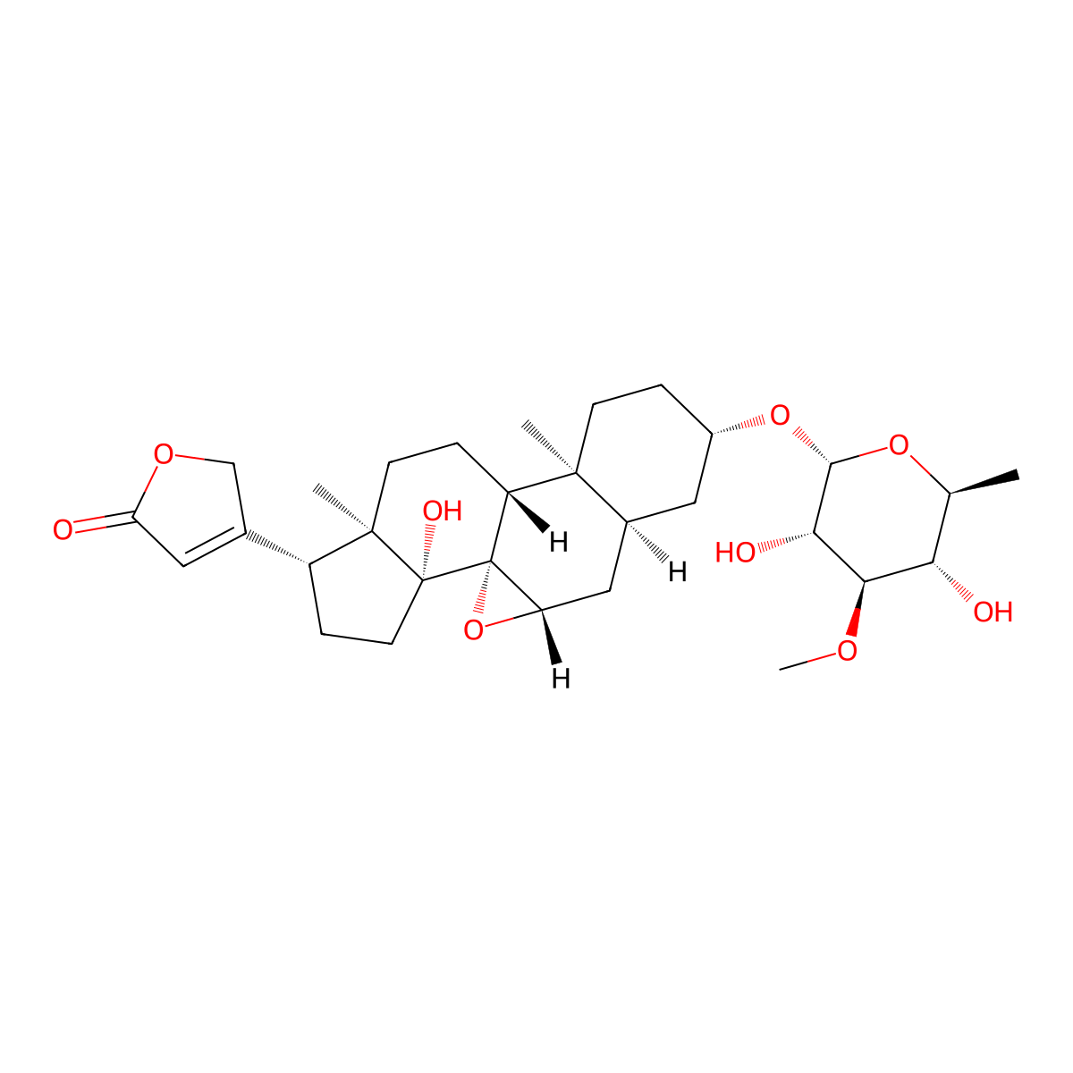 Deacetyltanghinin molecular structure, CAS 4589-95-1