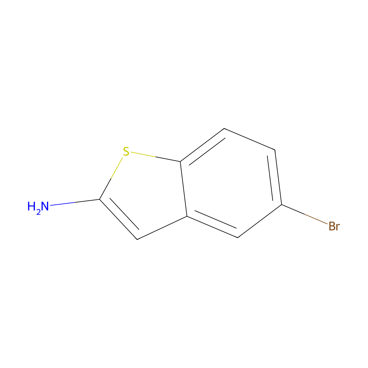 5-Bromobenzo[b]thiophen-2-amine molecular structure, CAS 45894-06-2