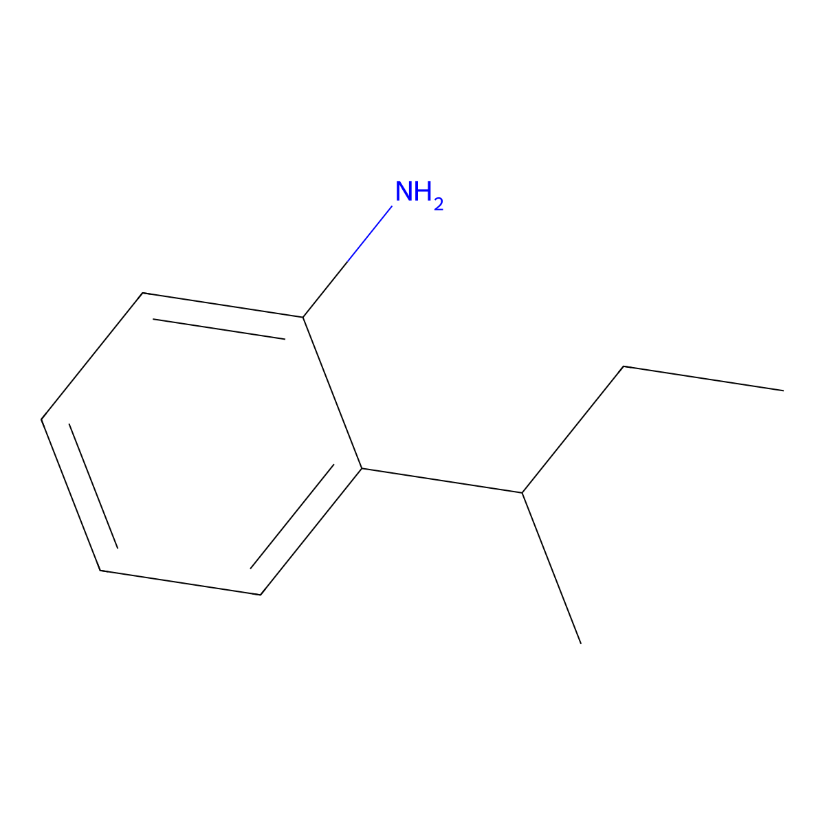 Benzenamine, 2-(1-methylpropyl)- molecular structure, CAS 45898-14-4