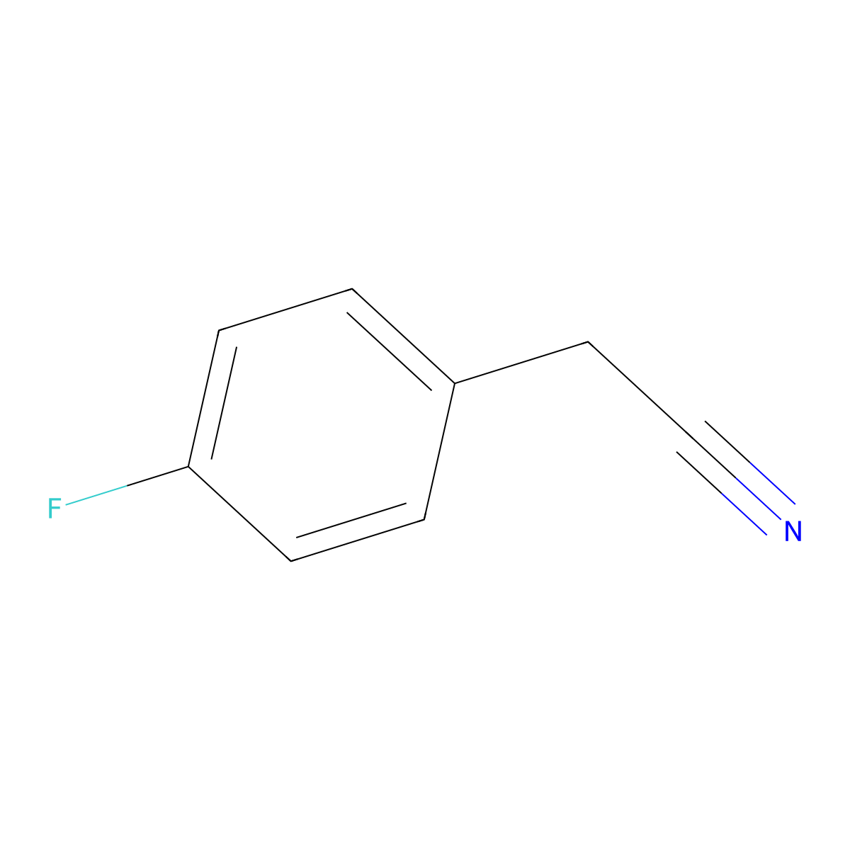 Benzeneacetonitrile, 4-fluoro- molecular structure, CAS 459-22-3
