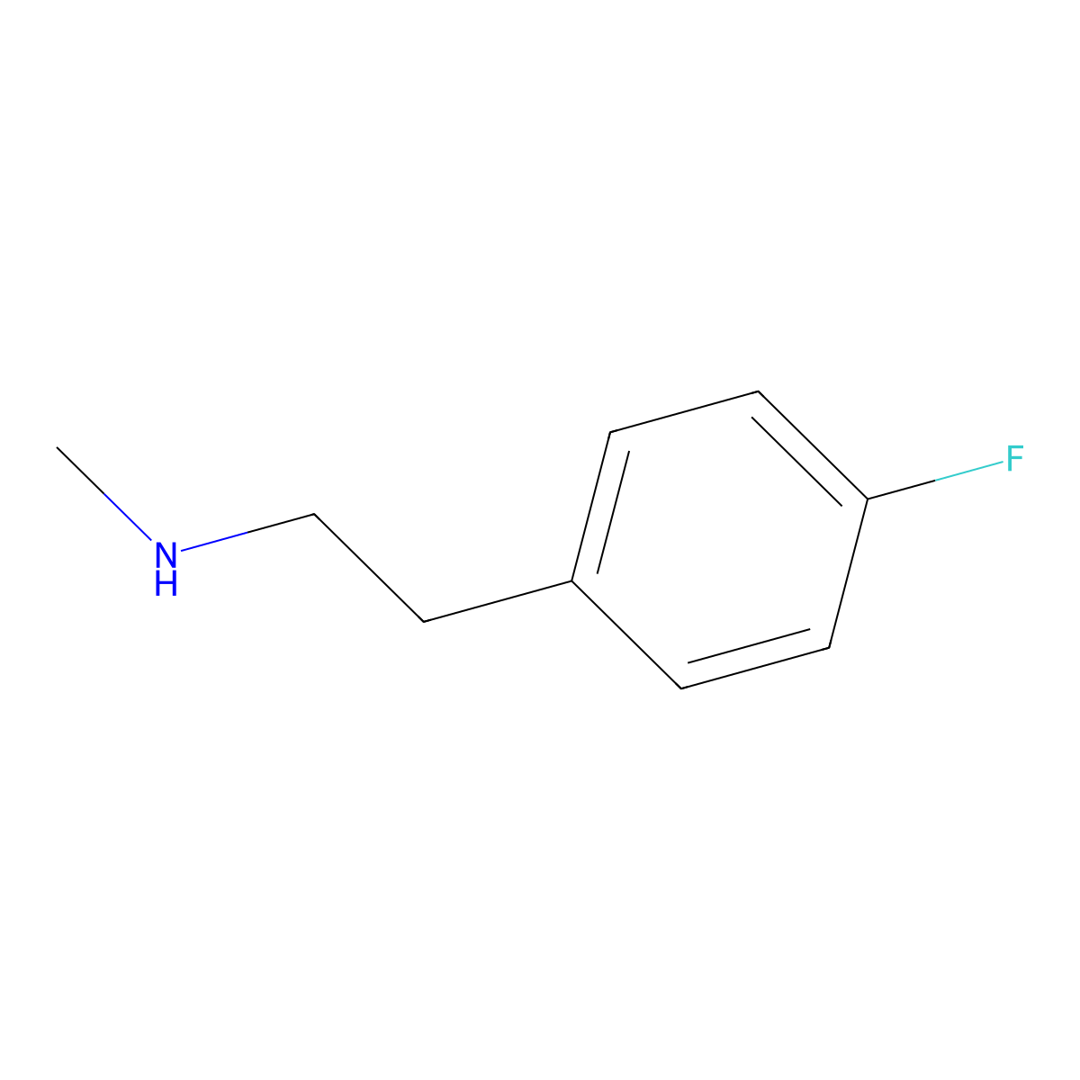 (2-(4-Fluorophenyl)ethyl)(methyl)amine molecular structure, CAS 459-28-9