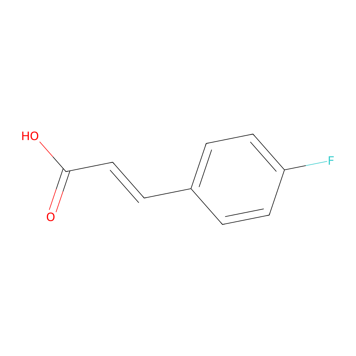 3-(4-Fluorophenyl)-2-propenoic acid molecular structure, CAS 459-32-5