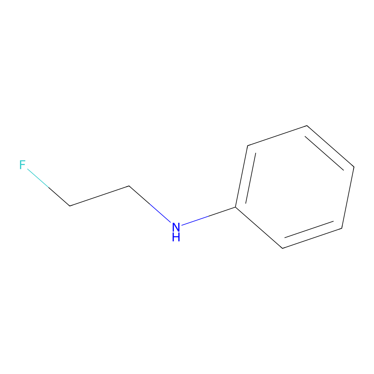 N-(2-fluoroethyl)aniline molecular structure, CAS 459-40-5