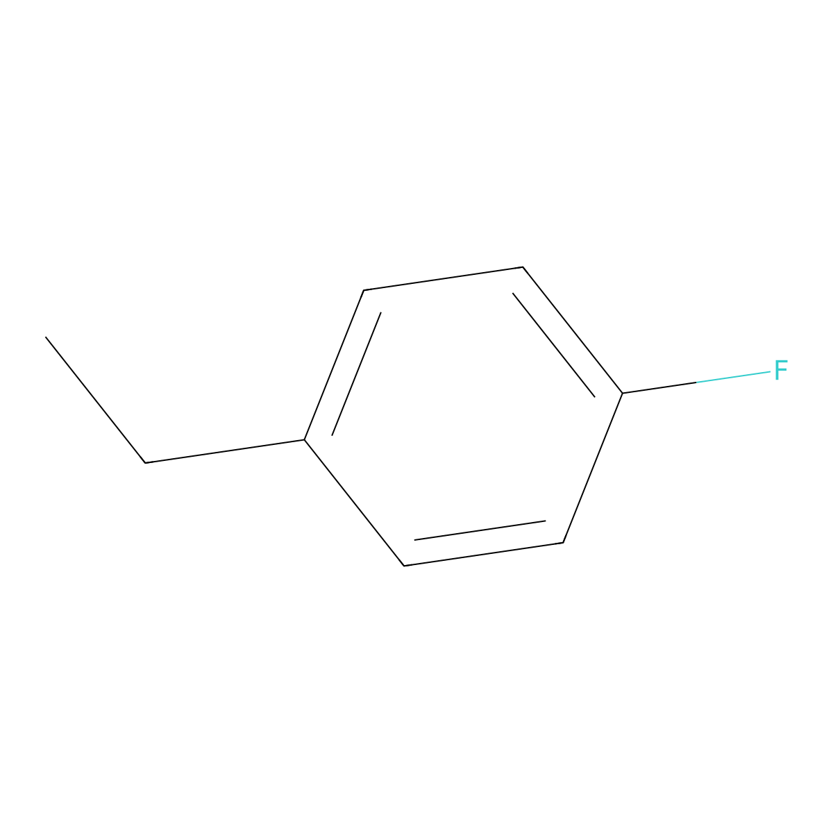 1-Ethyl-4-fluorobenzene molecular structure, CAS 459-47-2