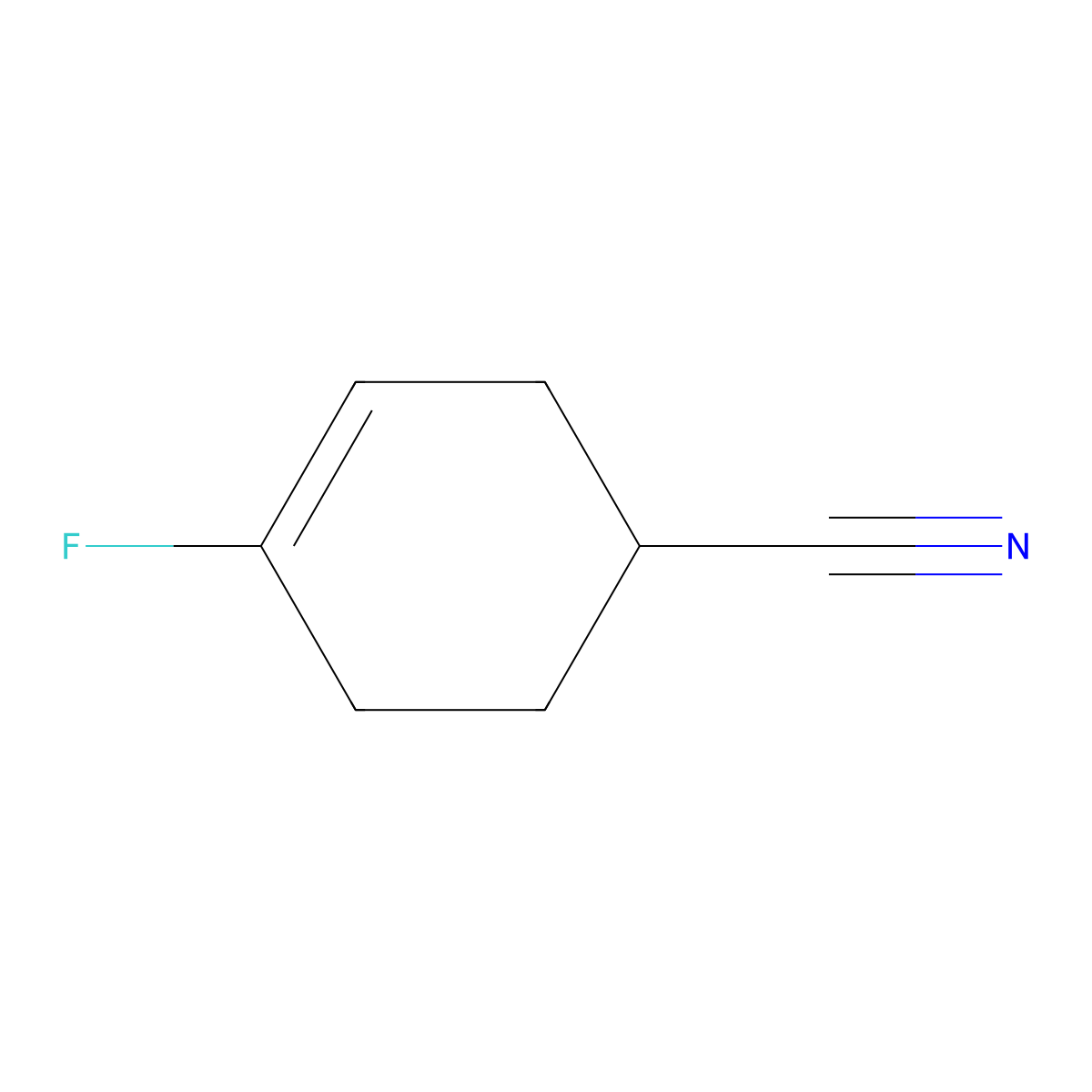 4-Fluorocyclohex-3-enecarbonitrile molecular structure, CAS 459-53-0