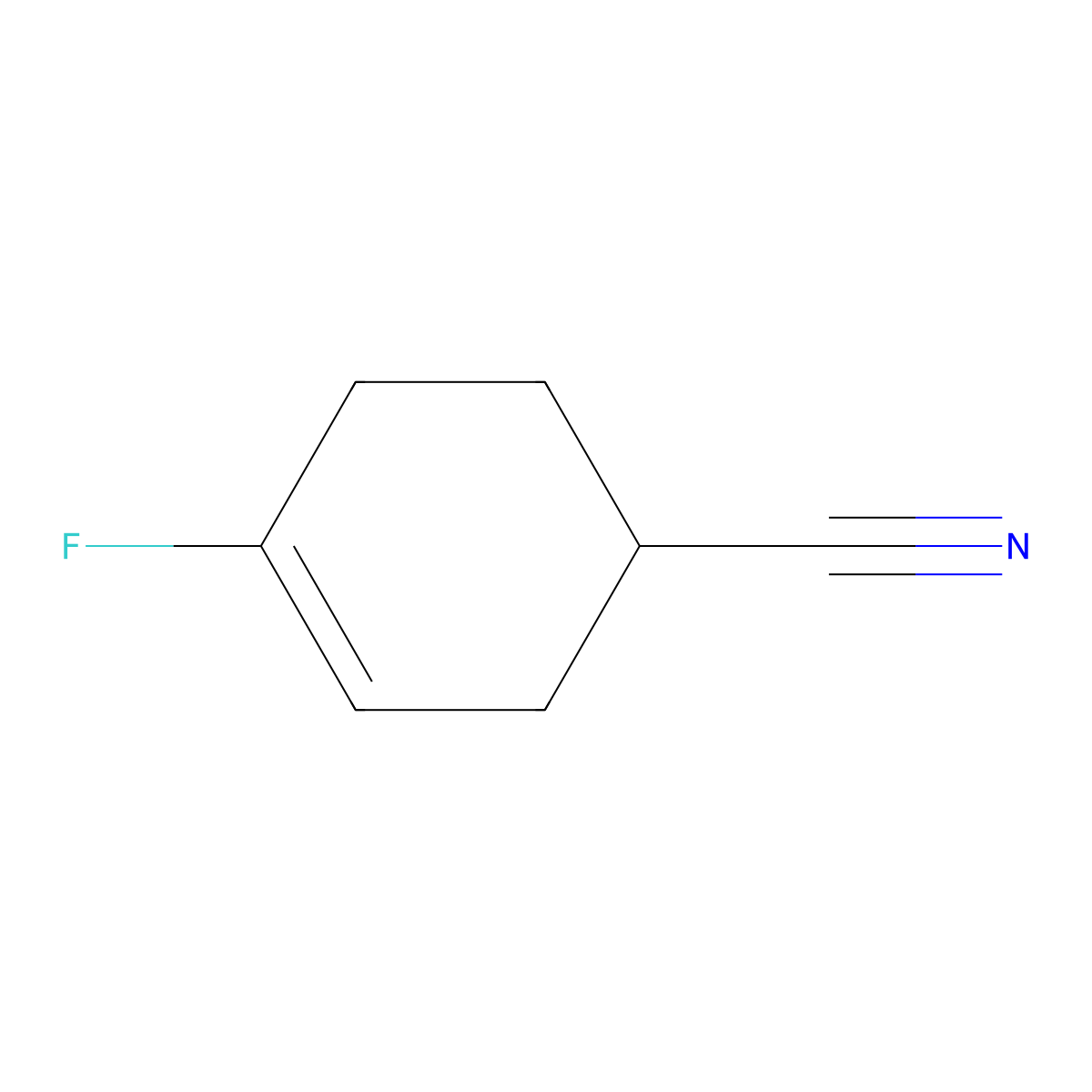4-Fluorocyclohex-3-enecarbonitrile molecular structure, CAS 459-53-0