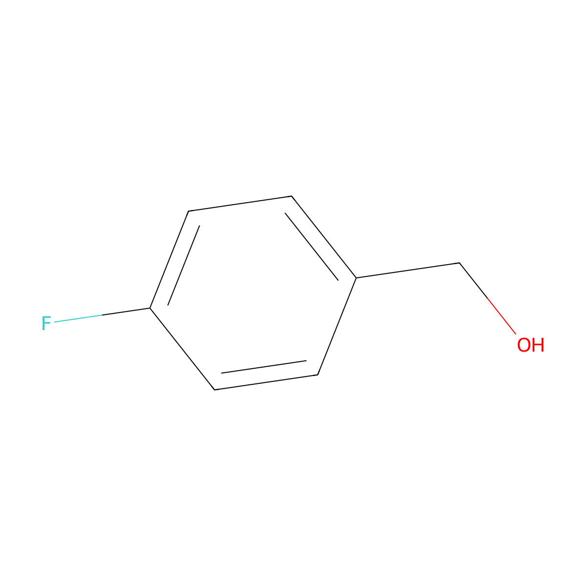 4-Fluorobenzylic alcohol molecular structure, CAS 459-56-3