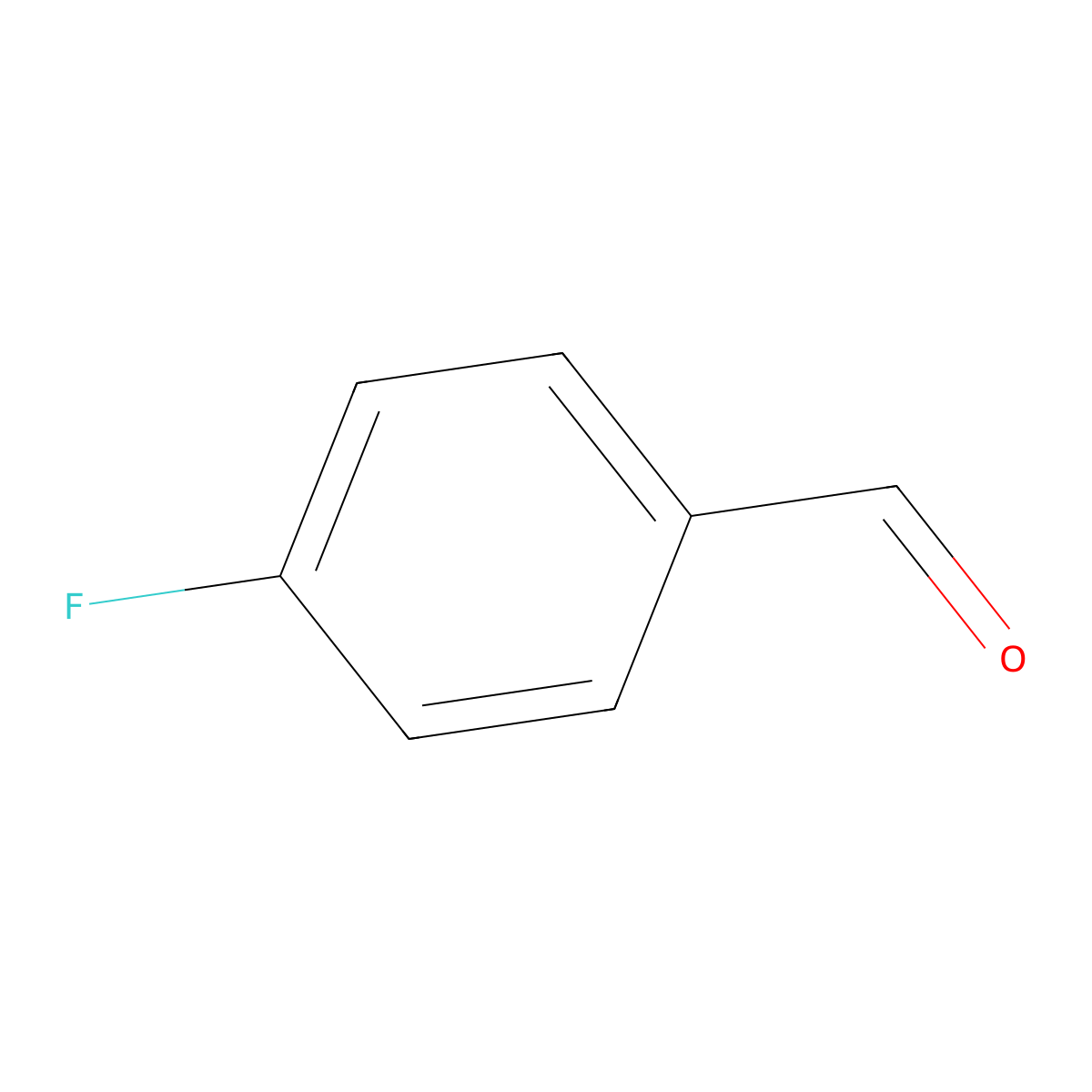 4-Fluorobenzaldehyde molecular structure, CAS 459-57-4