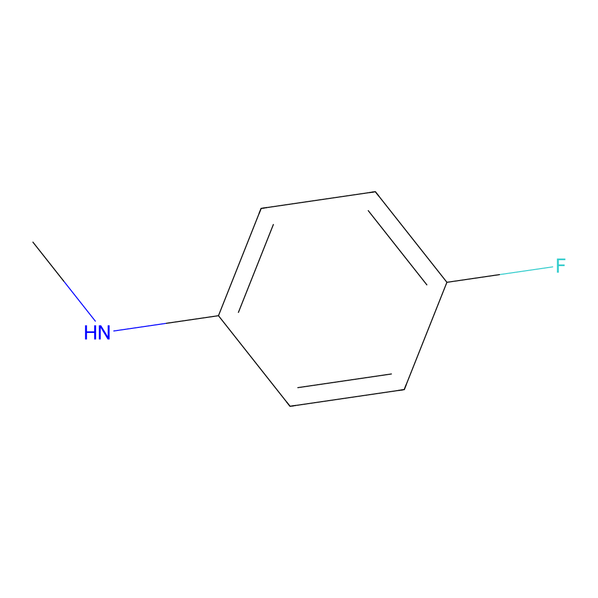 4-Fluoro-N-methylaniline molecular structure, CAS 459-59-6