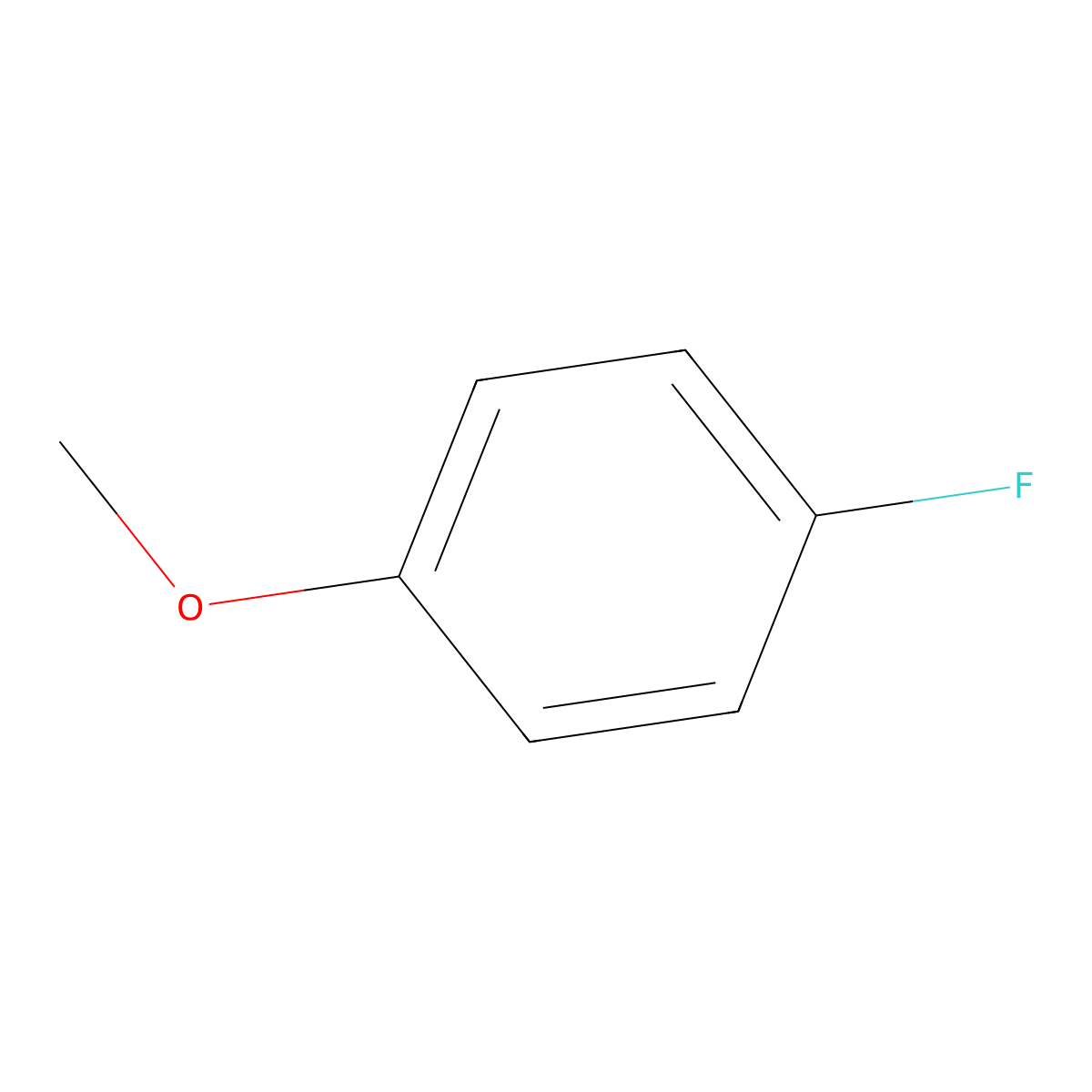 4-Fluoroanisole molecular structure, CAS 459-60-9