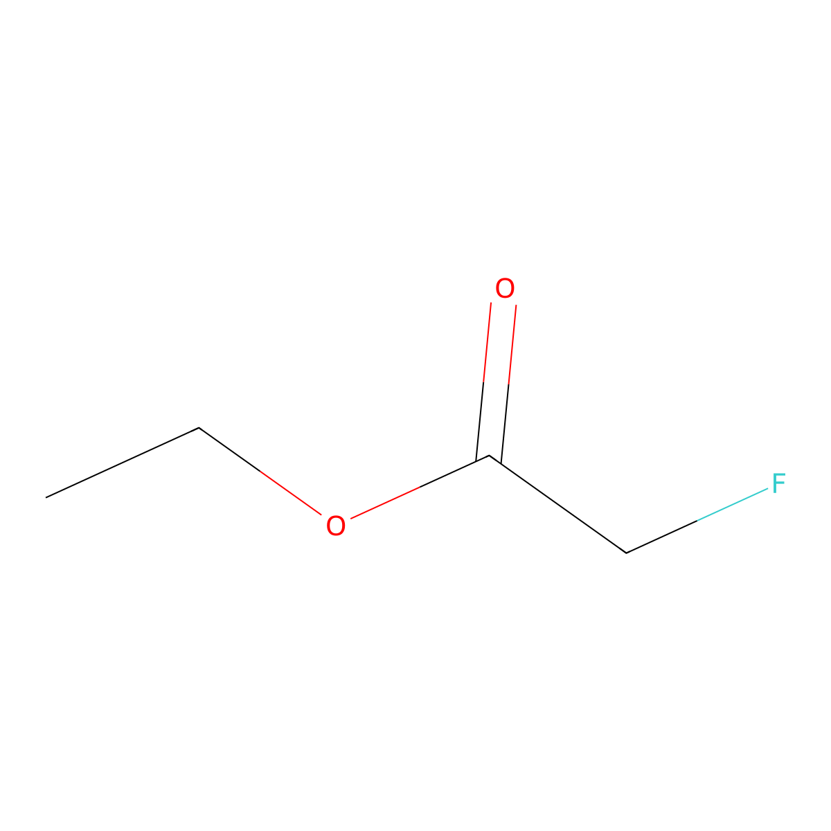 Ethyl fluoroacetate molecular structure, CAS 459-72-3