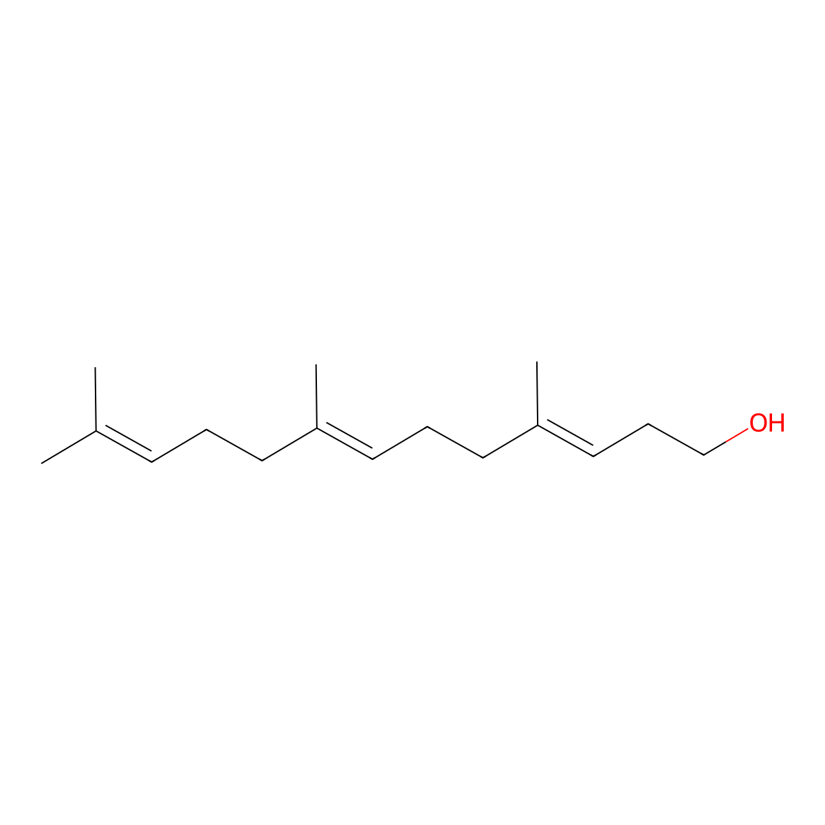 Homofarnesol molecular structure, CAS 459-89-2