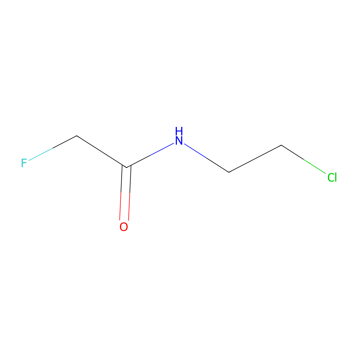 Acetamide, N-(2-chloroethyl)-2-fluoro- molecular structure, CAS 459-98-3