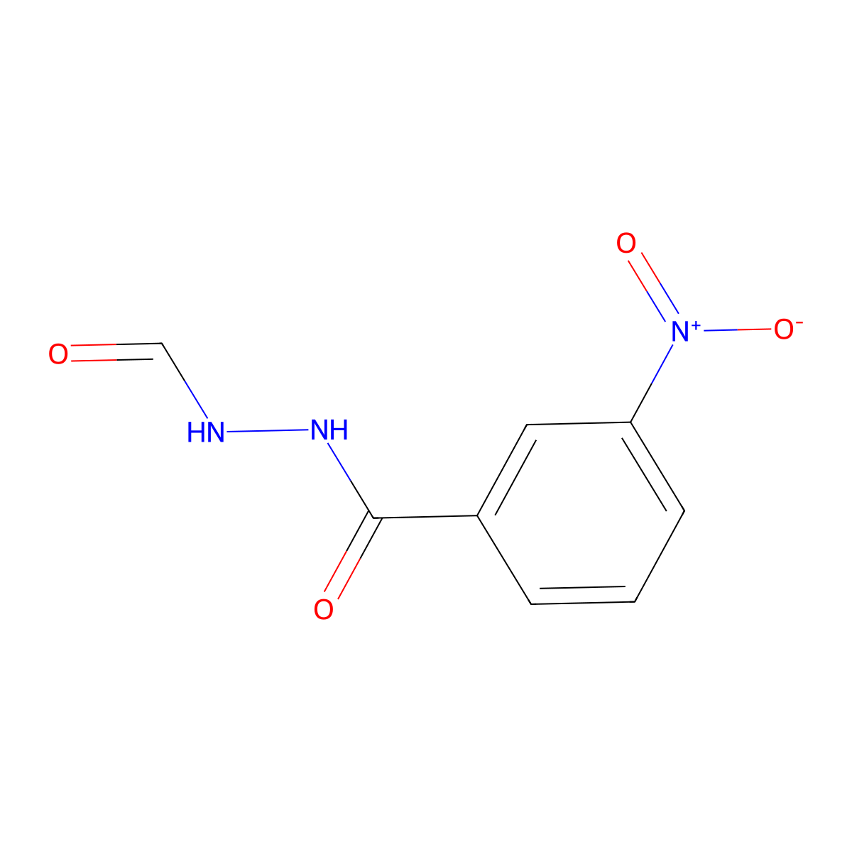 N-[(3-nitrobenzoyl)amino]formamide molecular structure, CAS 4590-28-7