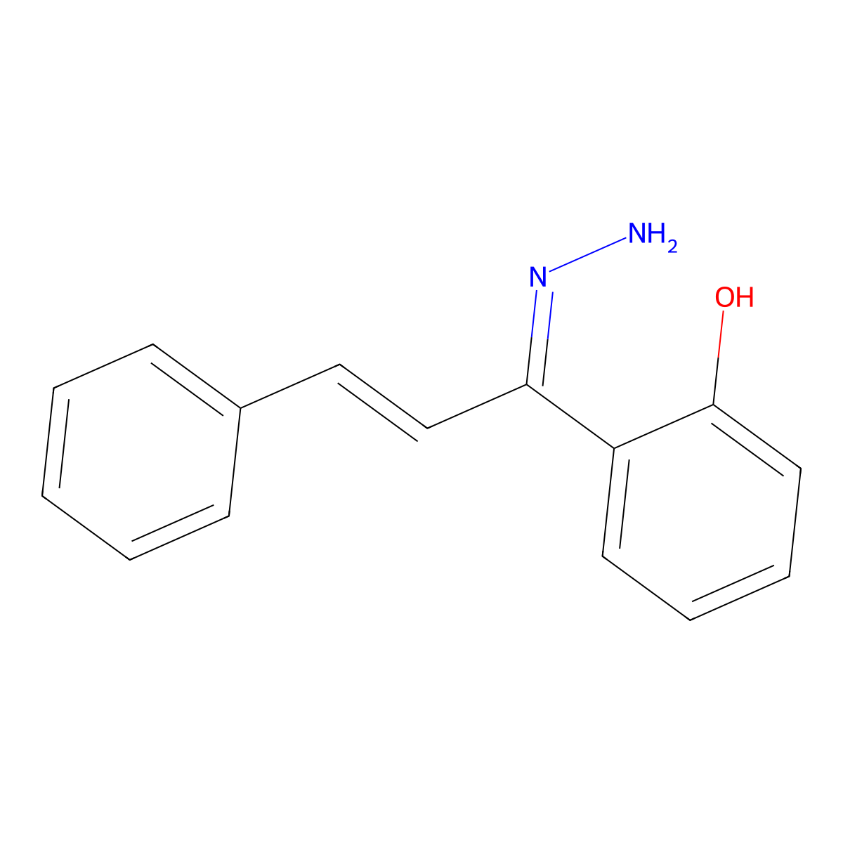 1-(2-Hydroxyphenyl)-3-phenyl-2-propen-1-one hydrazone molecular structure, CAS 4590-70-9
