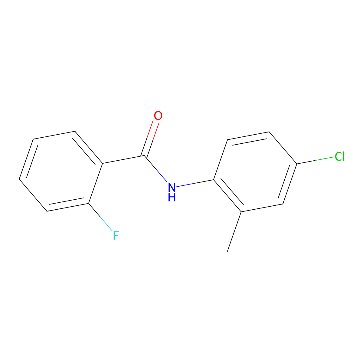 N-(4-Chloro-2-methylphenyl)-2-fluorobenzamide molecular structure, CAS 459130-69-9