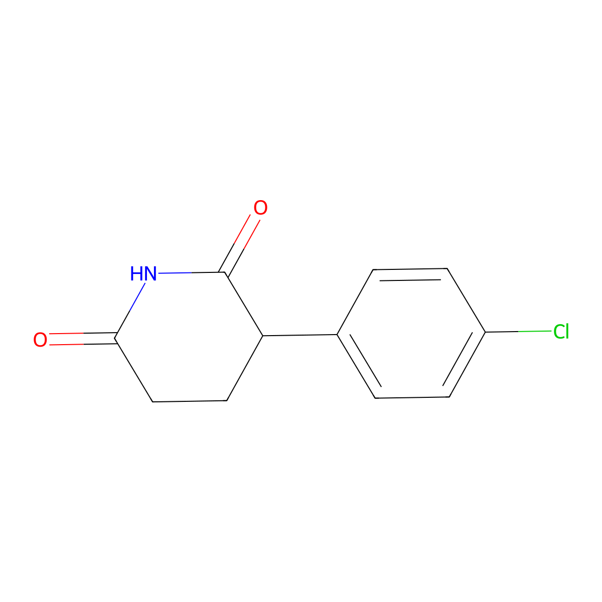 3-(4-Chlorophenyl)piperidine-2,6-dione molecular structure, CAS 459132-81-1