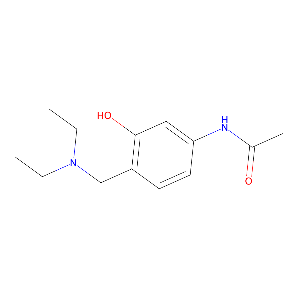 N-[4-[(Diethylamino)methyl]-3-hydroxyphenyl]acetamide molecular structure, CAS 459133-35-8