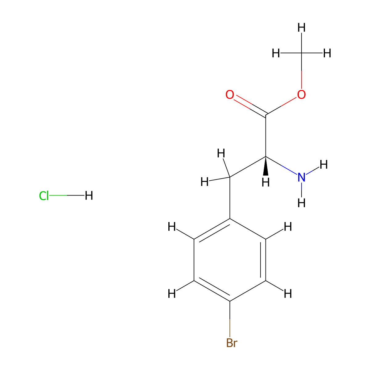 H-D-Phe(4-Br)-OMe.HCl molecular structure, CAS 459133-43-8