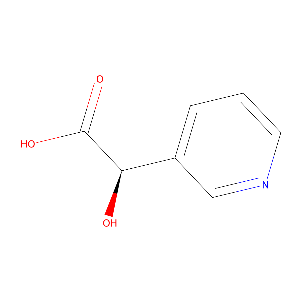 (R)-2-hydroxy-2-(3-pyridyl)acetic acid molecular structure, CAS 459140-41-1