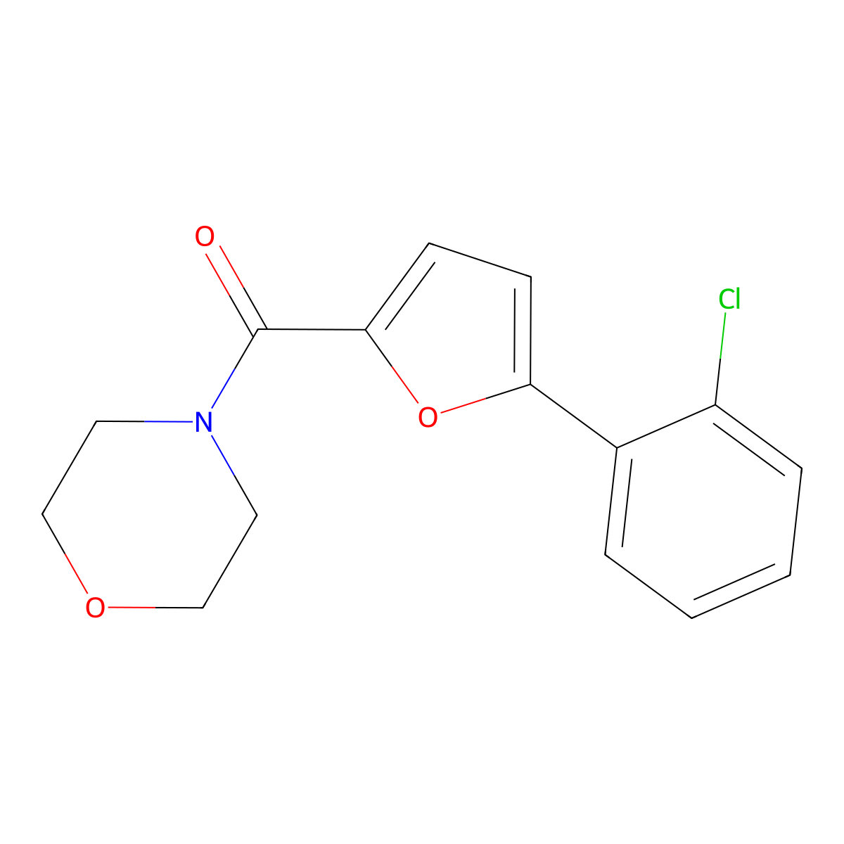 4-(5-(2-Chlorophenyl)-2-furoyl)morpholine molecular structure, CAS 459152-06-8