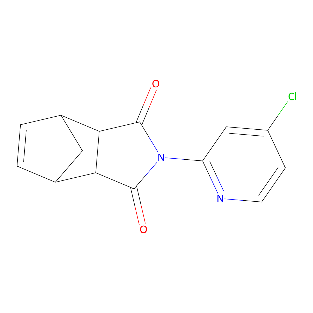 2-(4-chloropyridin-2-yl)-3a,4,7,7a-tetrahydro-1H-4,7-methanoisoindole-1,3(2H)-dione molecular structure, CAS 459153-12-9