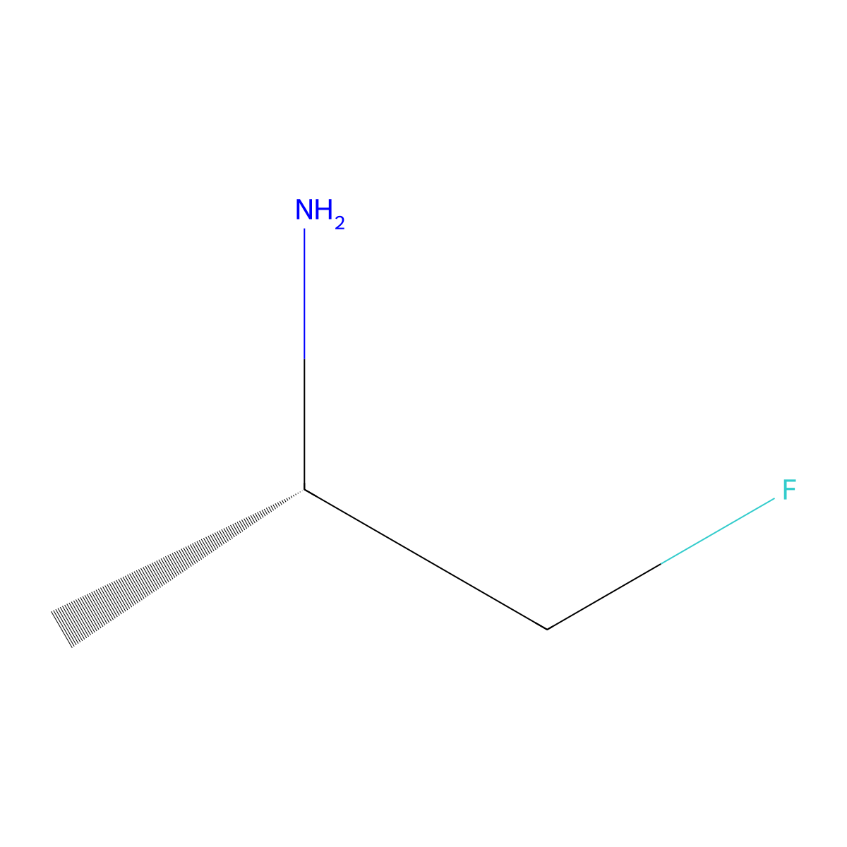 2-Propanamine, 1-fluoro-, (2S)- molecular structure, CAS 459167-93-2