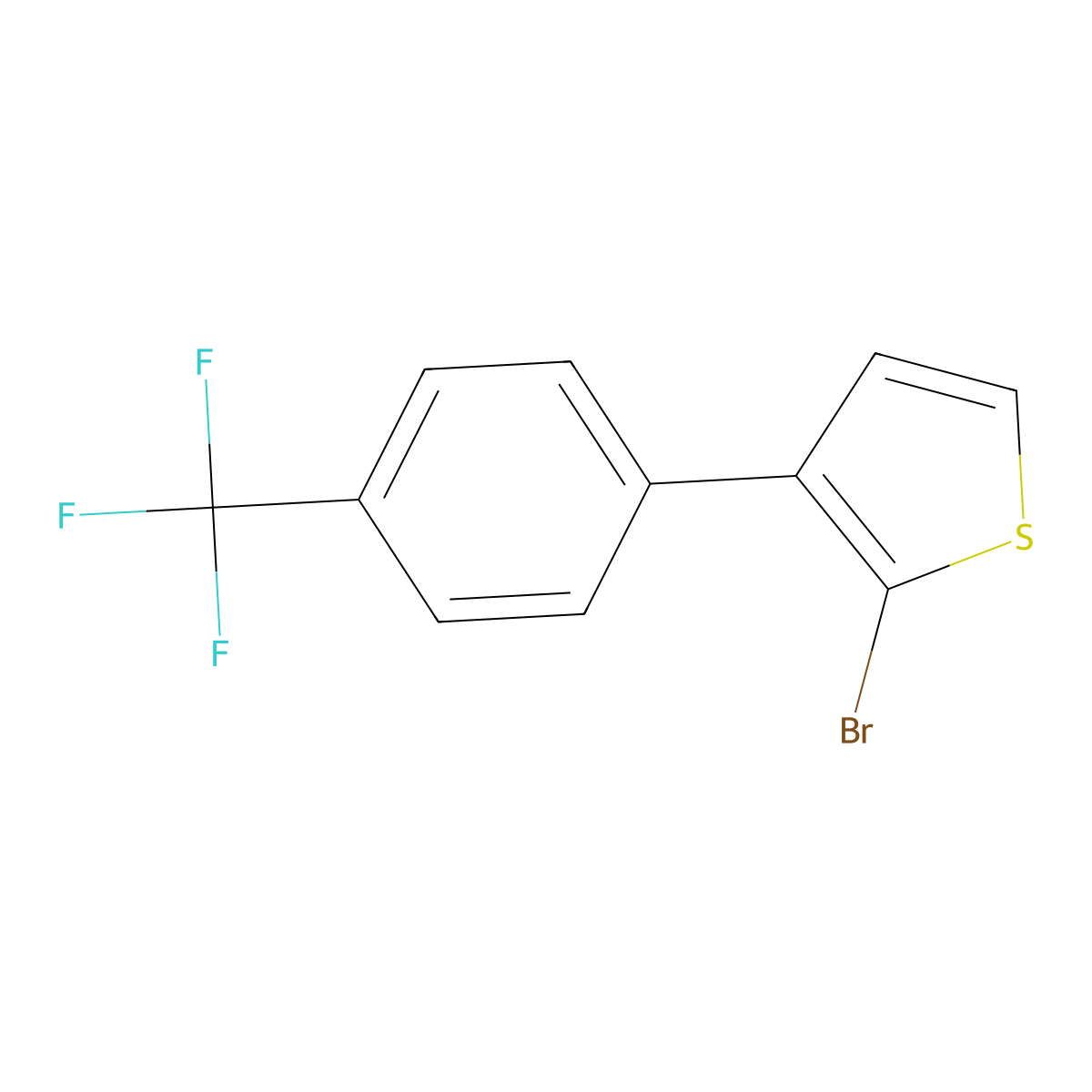 2-Bromo-3-(4-trifluoromethylphenyl)thiophene molecular structure, CAS 459170-90-2