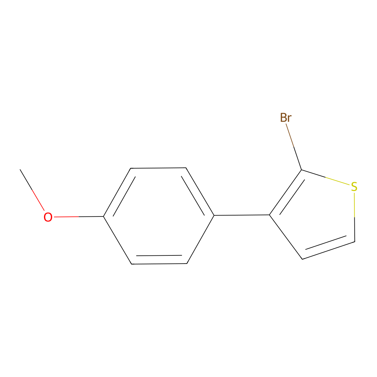 2-Bromo-3-(4-methoxyphenyl)thiophene molecular structure, CAS 459170-91-3