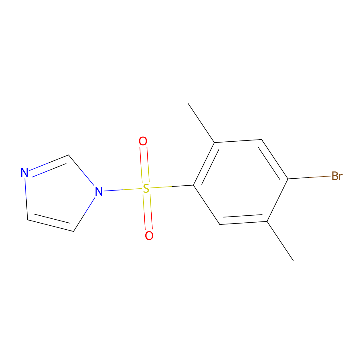 1-(4-Bromo-2,5-dimethylphenyl)sulfonylimidazole molecular structure, CAS 459175-76-9