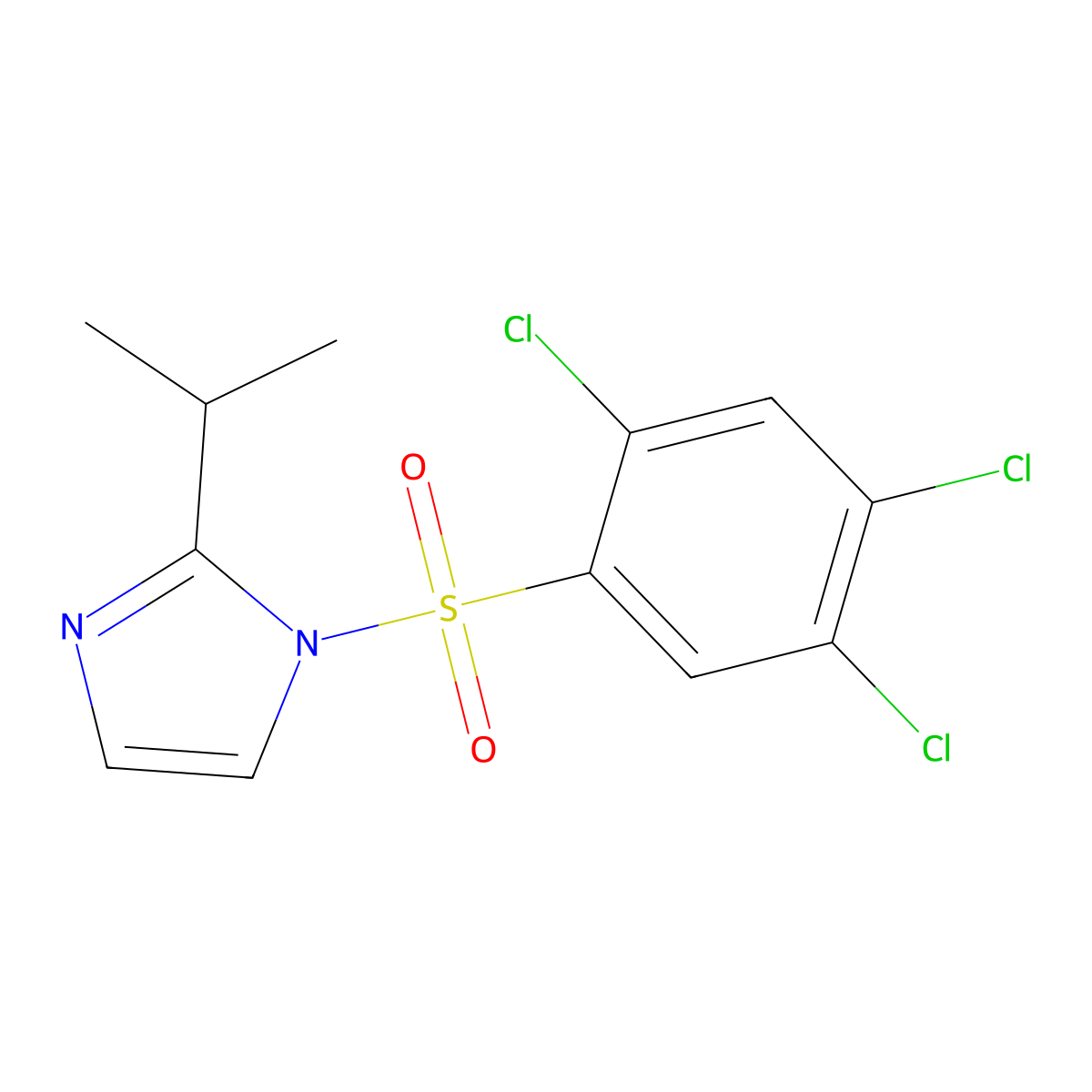 2,4,5-Trichloro-1-{[2-(methylethyl)imidazolyl]sulfonyl}benzene molecular structure, CAS 459180-11-1