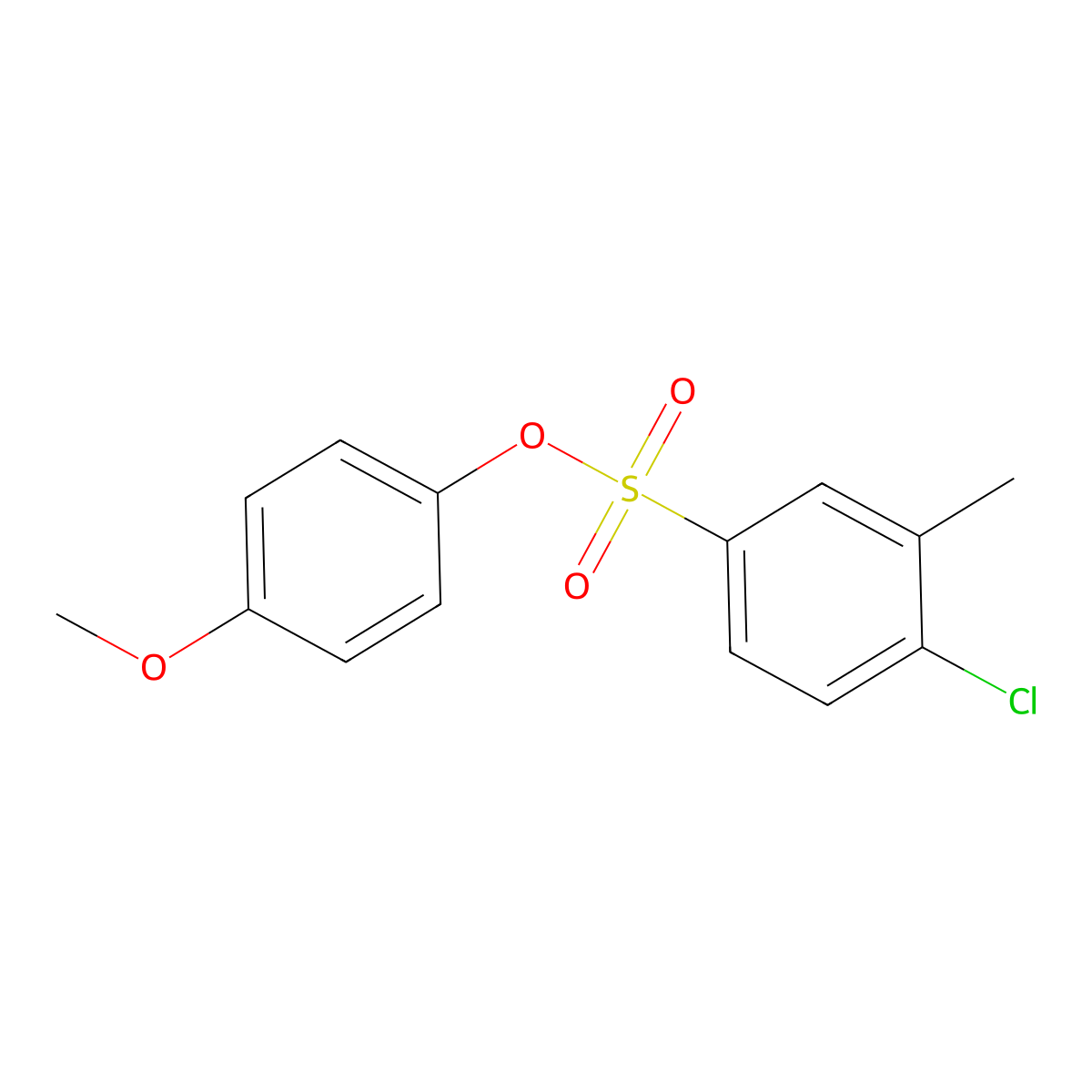 4-Methoxyphenyl 4-chloro-3-methylbenzenesulfonate molecular structure, CAS 459181-04-5