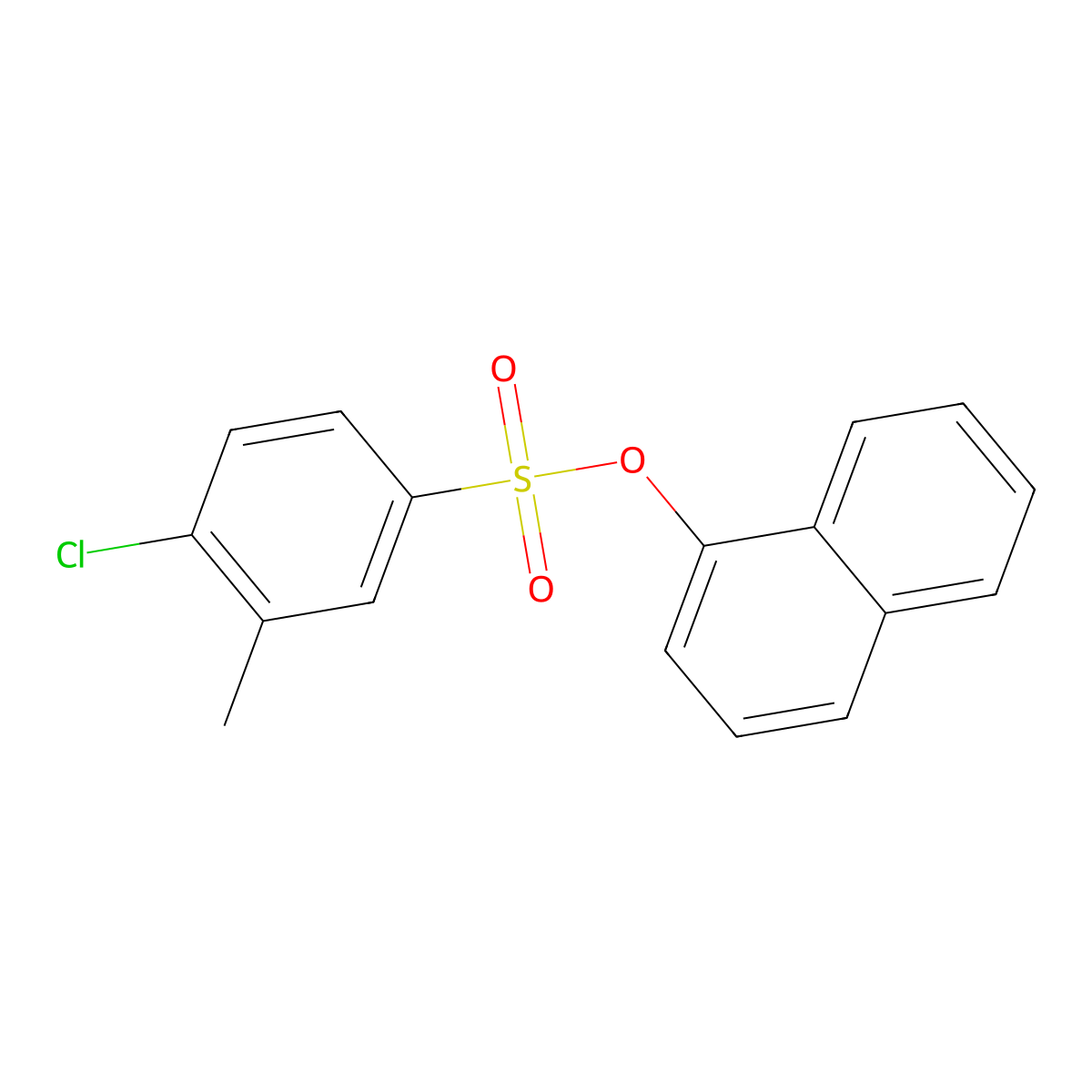 Naphthalen-1-yl 4-chloro-3-methylbenzene-1-sulfonate molecular structure, CAS 459181-36-3