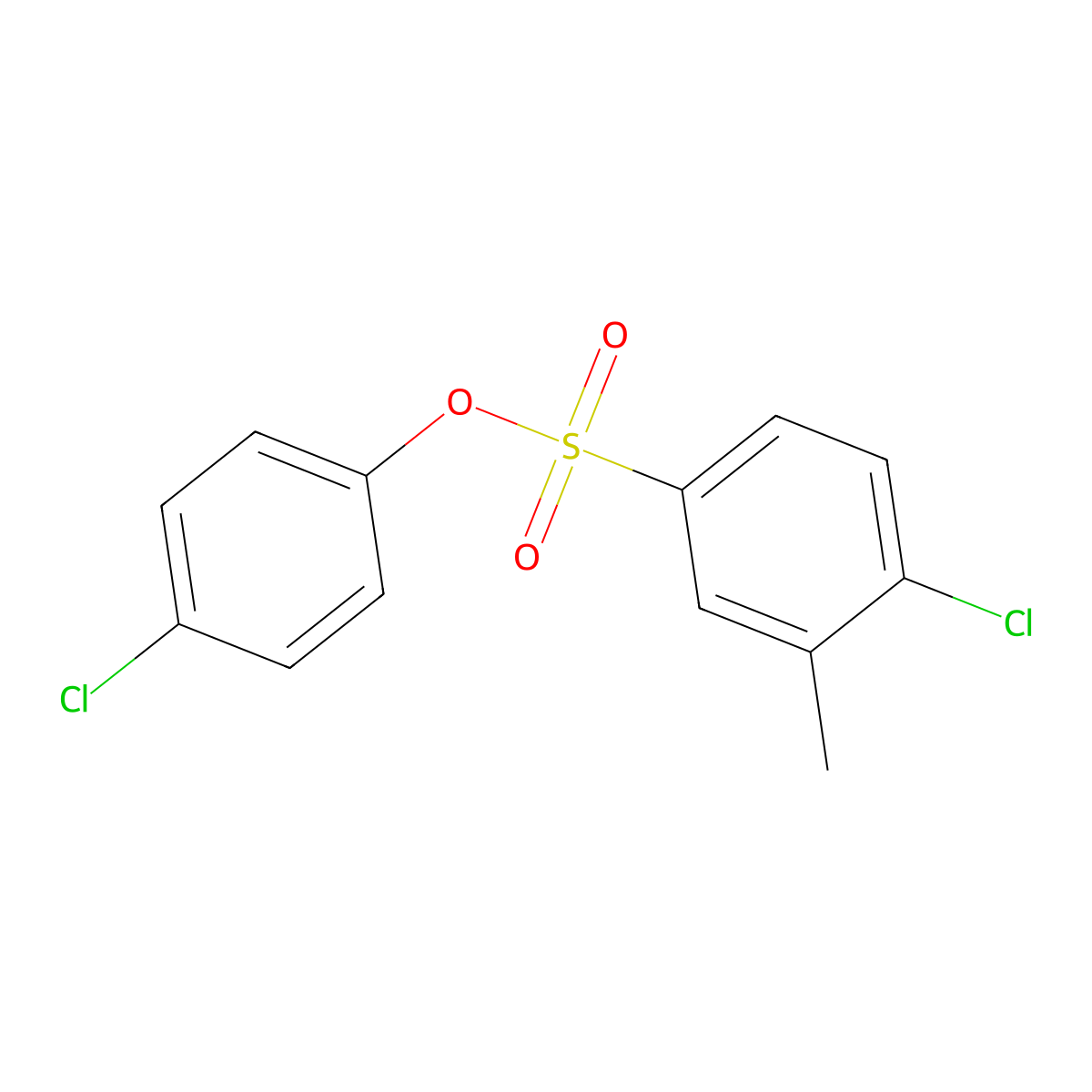 4-Chlorophenyl 4-chloro-3-methylbenzenesulfonate molecular structure, CAS 459181-51-2