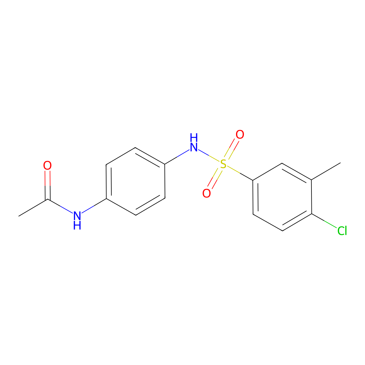 N-[4-(4-chloro-3-methylbenzenesulfonamido)phenyl]acetamide molecular structure, CAS 459181-97-6