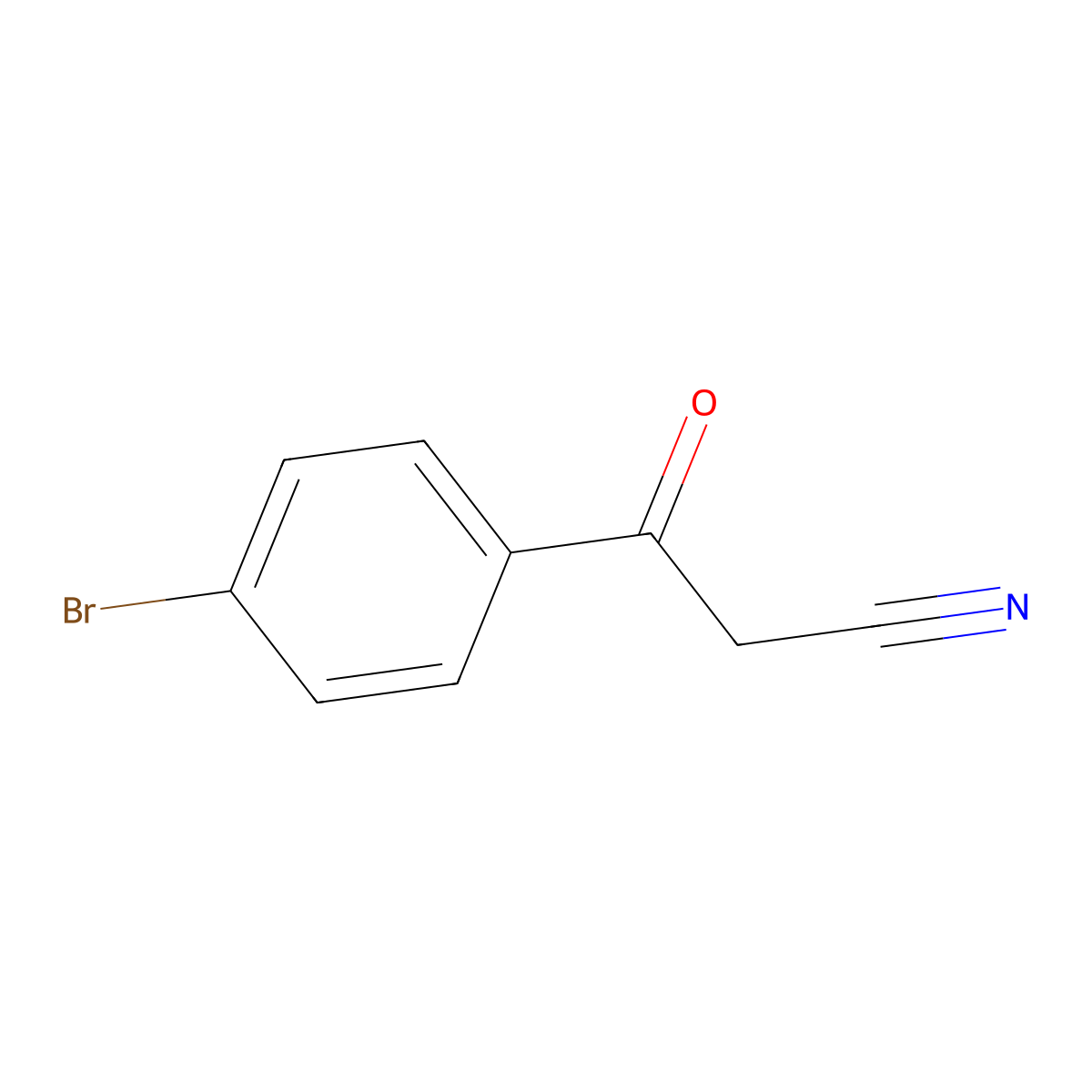 (4-Bromobenzoyl)acetonitrile molecular structure, CAS 4592-94-3