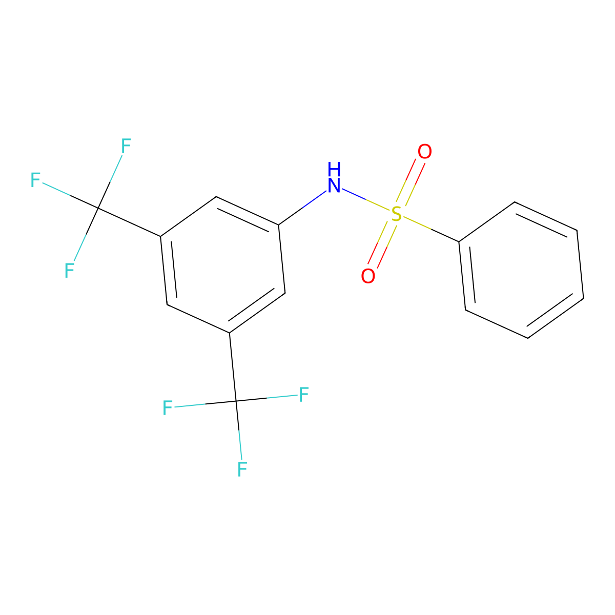 N-[3,5-bis(trifluoromethyl)phenyl]benzenesulfonamide molecular structure, CAS 459202-53-0