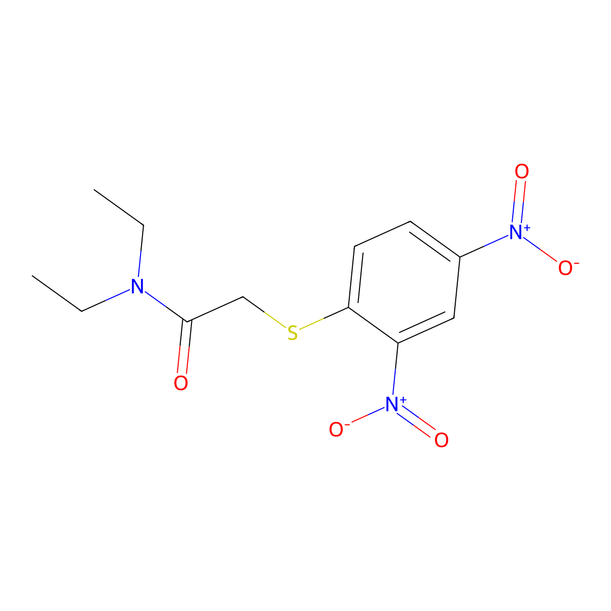 2-(2,4-dinitrophenylthio)-N,N-diethylacetamide molecular structure, CAS 459206-78-1