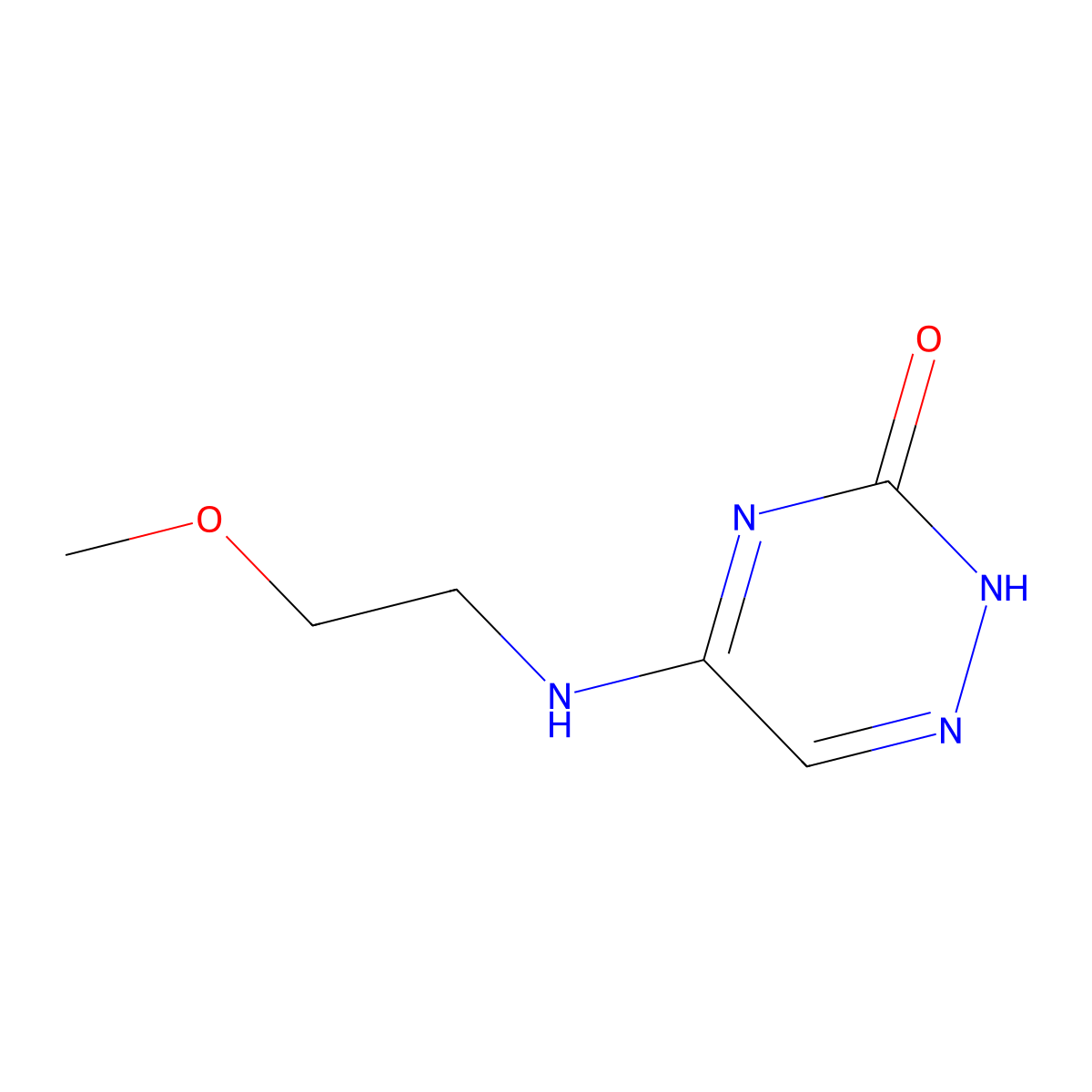5-((2-Methoxyethyl)amino)-1,2,4-triazin-3-ol molecular structure, CAS 459212-54-5