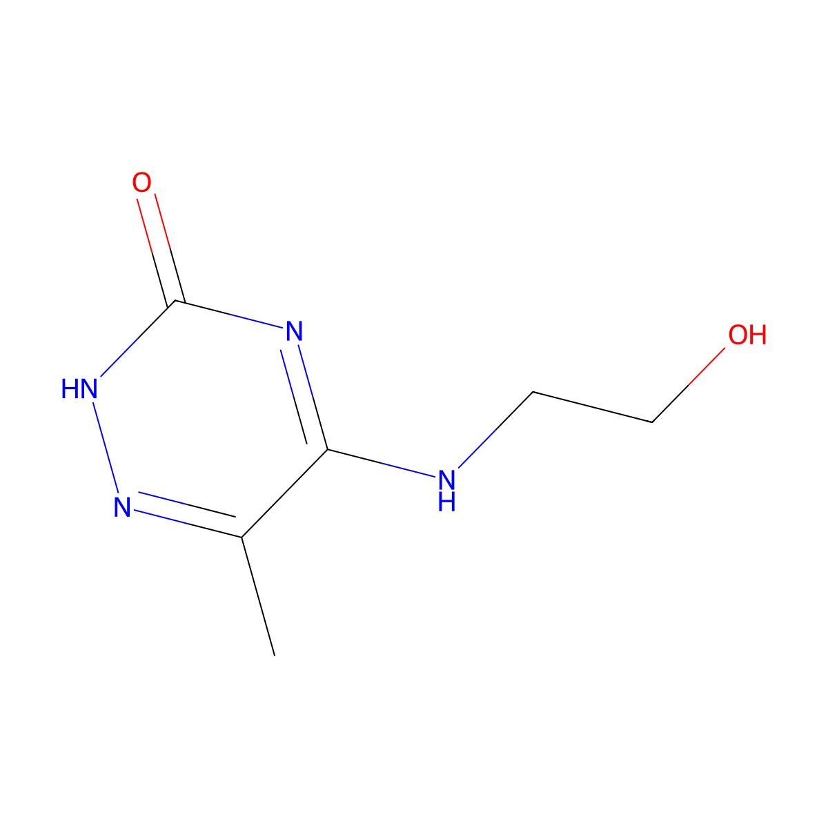 5-((2-Hydroxyethyl)amino)-6-methyl-1,2,4-triazin-3-ol molecular structure, CAS 459212-61-4