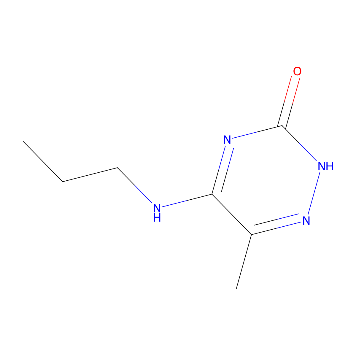 6-Methyl-5-(propylamino)-1,2,4-triazin-3-ol molecular structure, CAS 459212-74-9