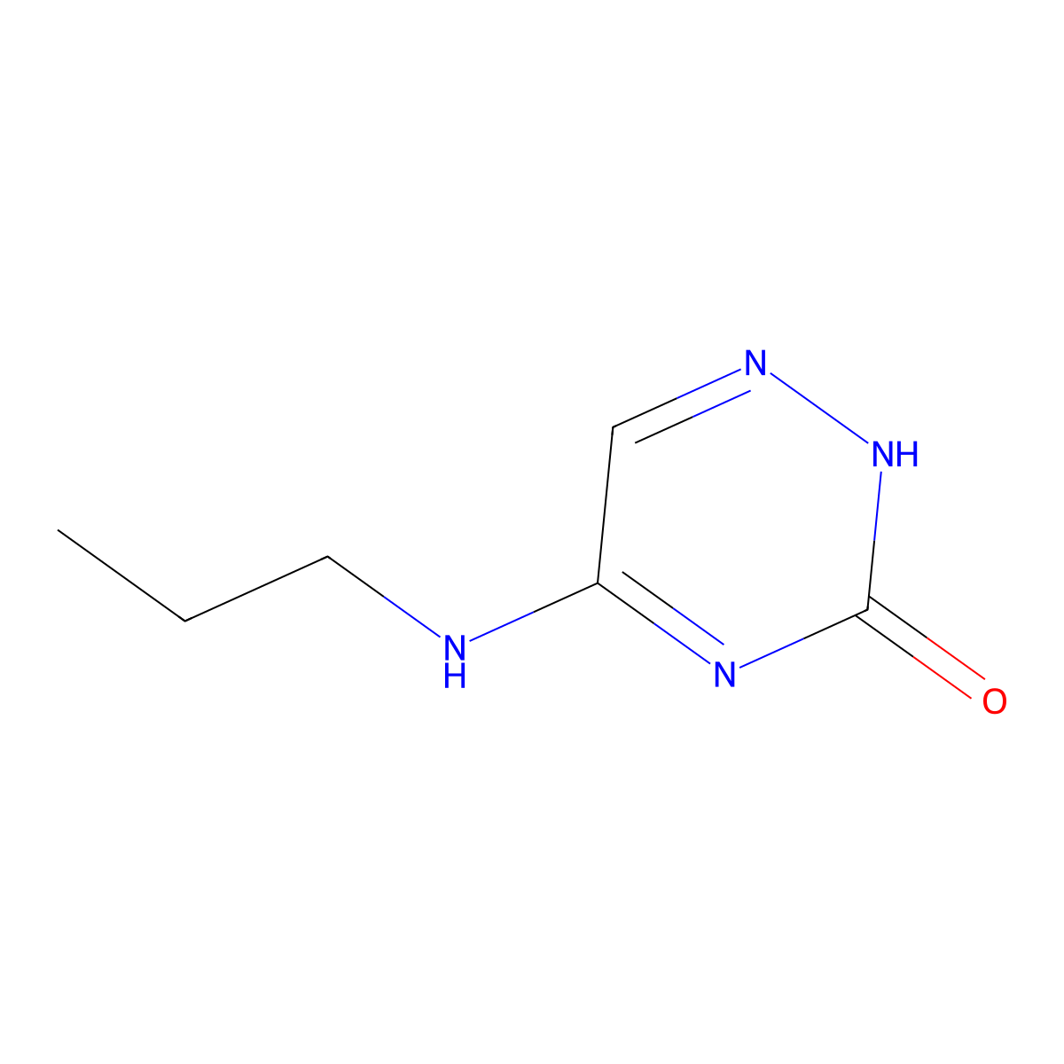 5-(Propylamino)-1,2,4-triazin-3-ol molecular structure, CAS 459212-80-7