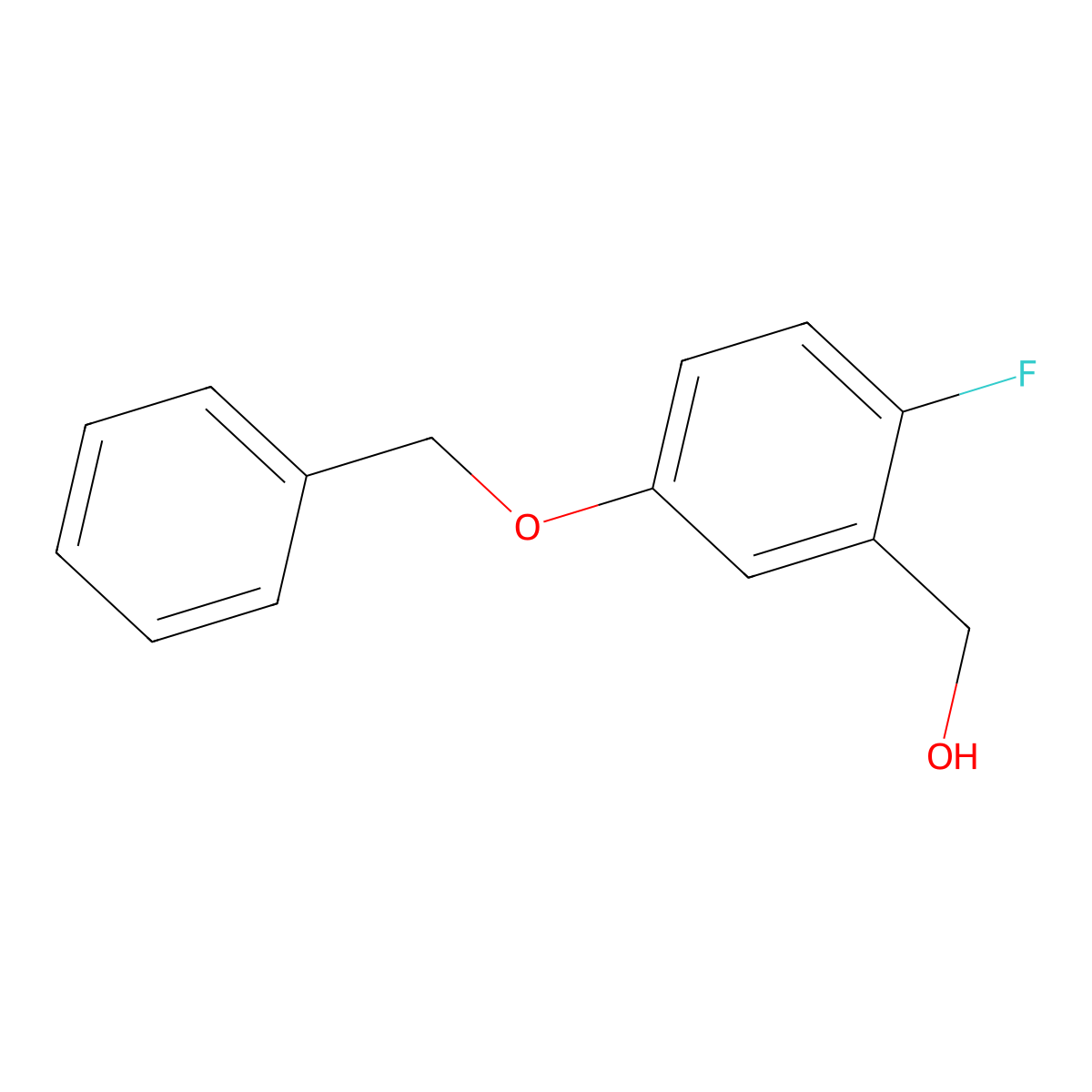 (5-(Benzyloxy)-2-fluorophenyl)methanol molecular structure, CAS 459215-46-4